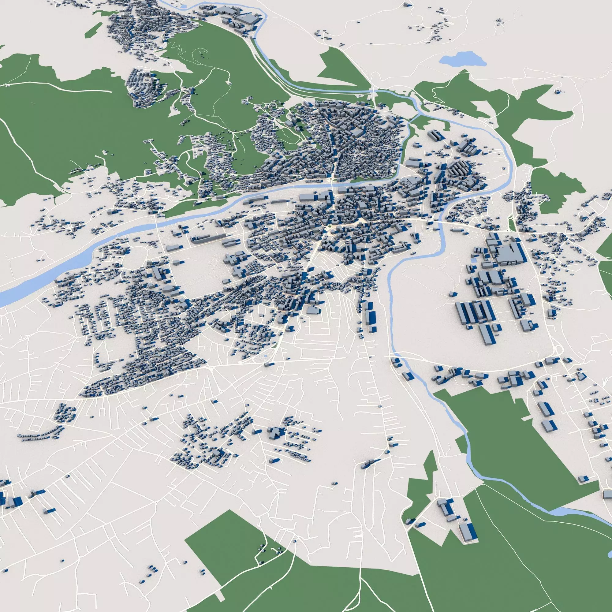 Cityscape Mitrovica Kosovo 3D model_0
