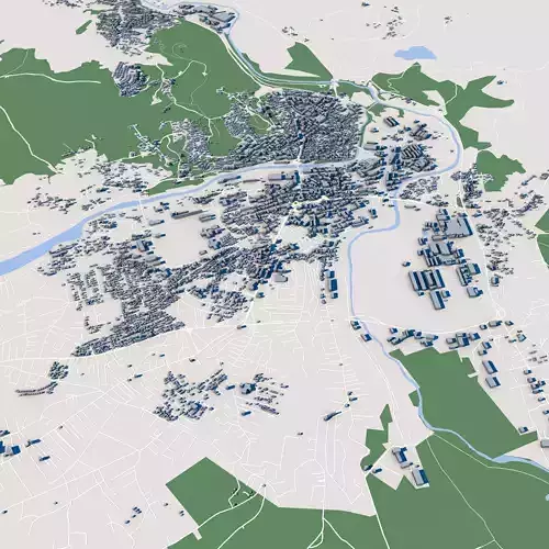 Cityscape Mitrovica Kosovo 3D model