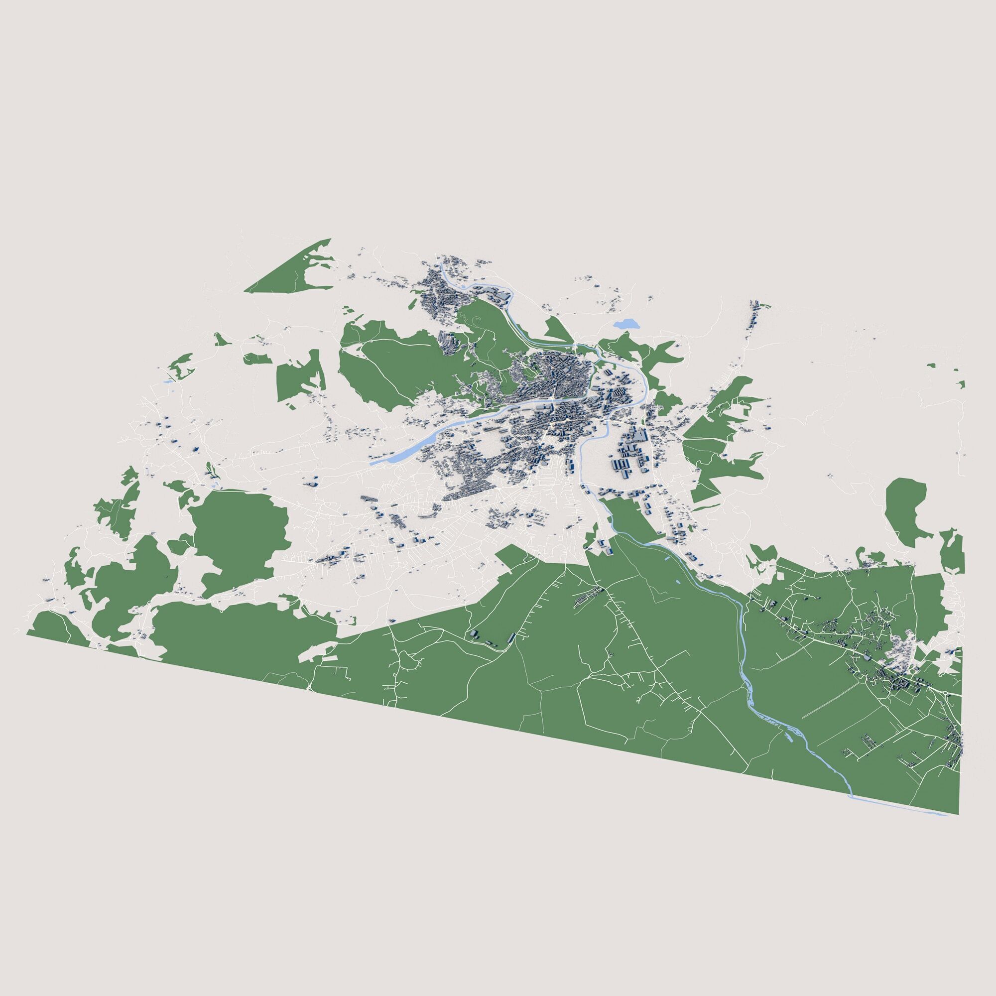 Cityscape Mitrovica Kosovo 3D model_1