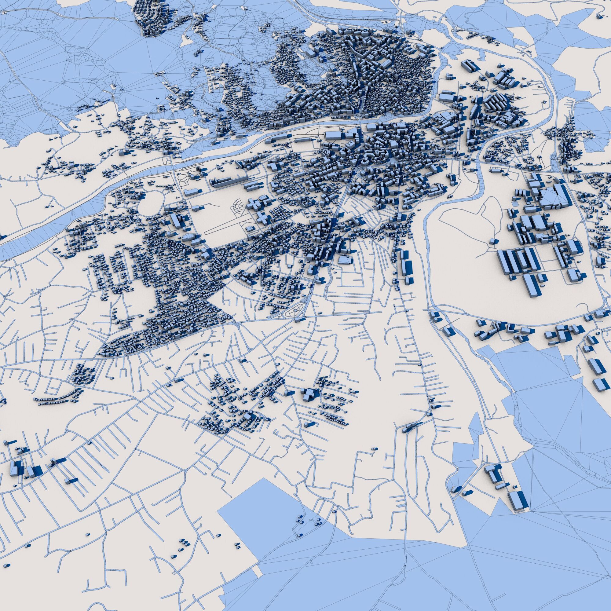 Cityscape Mitrovica Kosovo 3D model_9