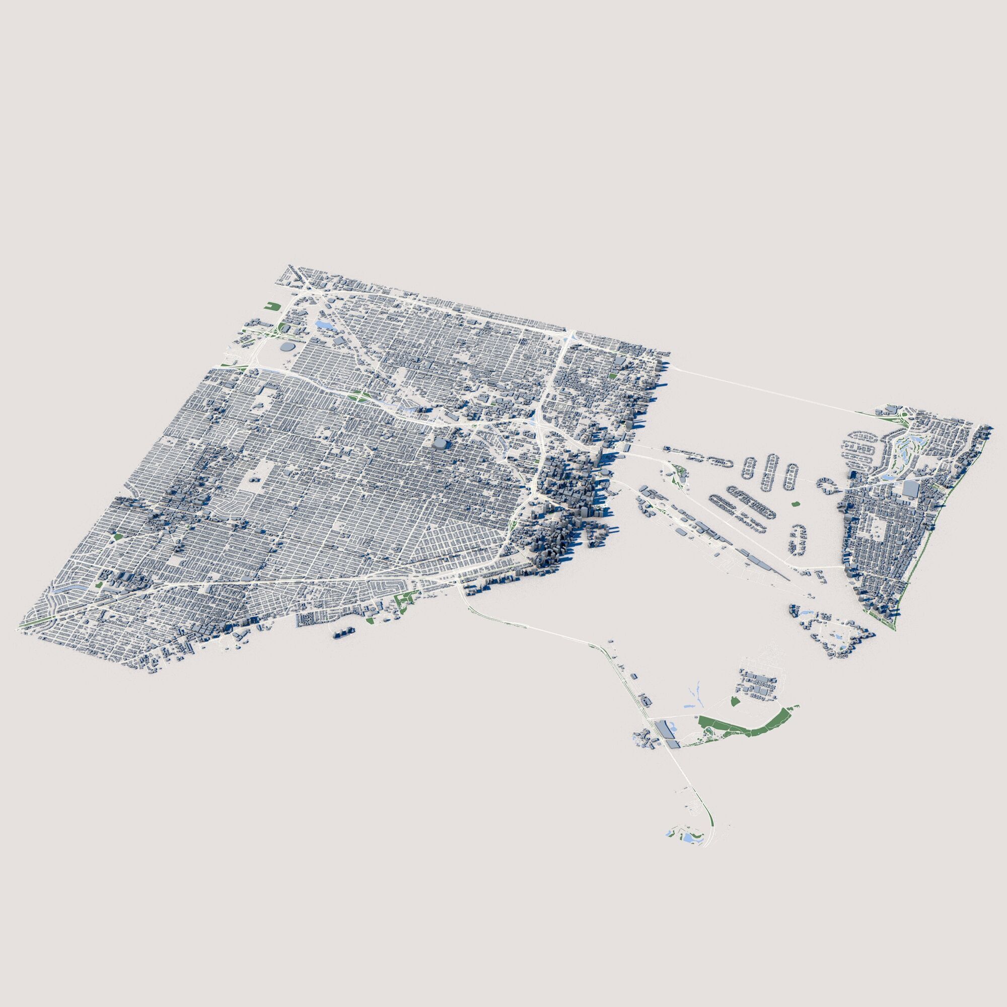 Cityscape Miami Florida USA 3D model_1