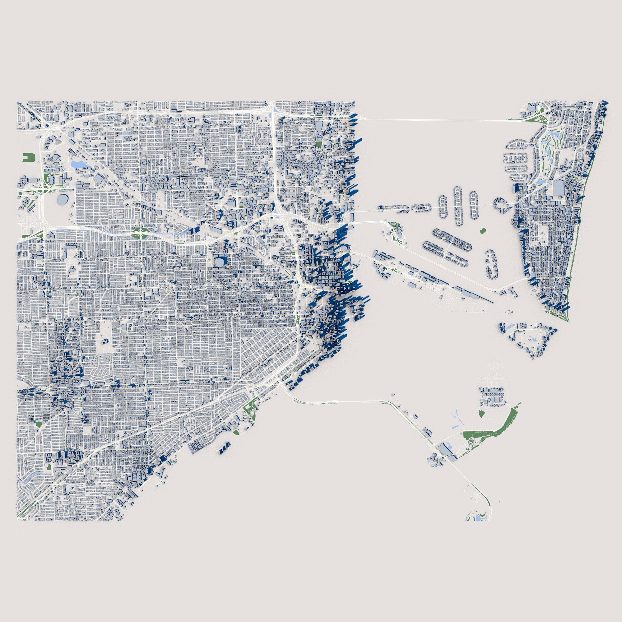 Cityscape Miami Florida USA 3D model_2