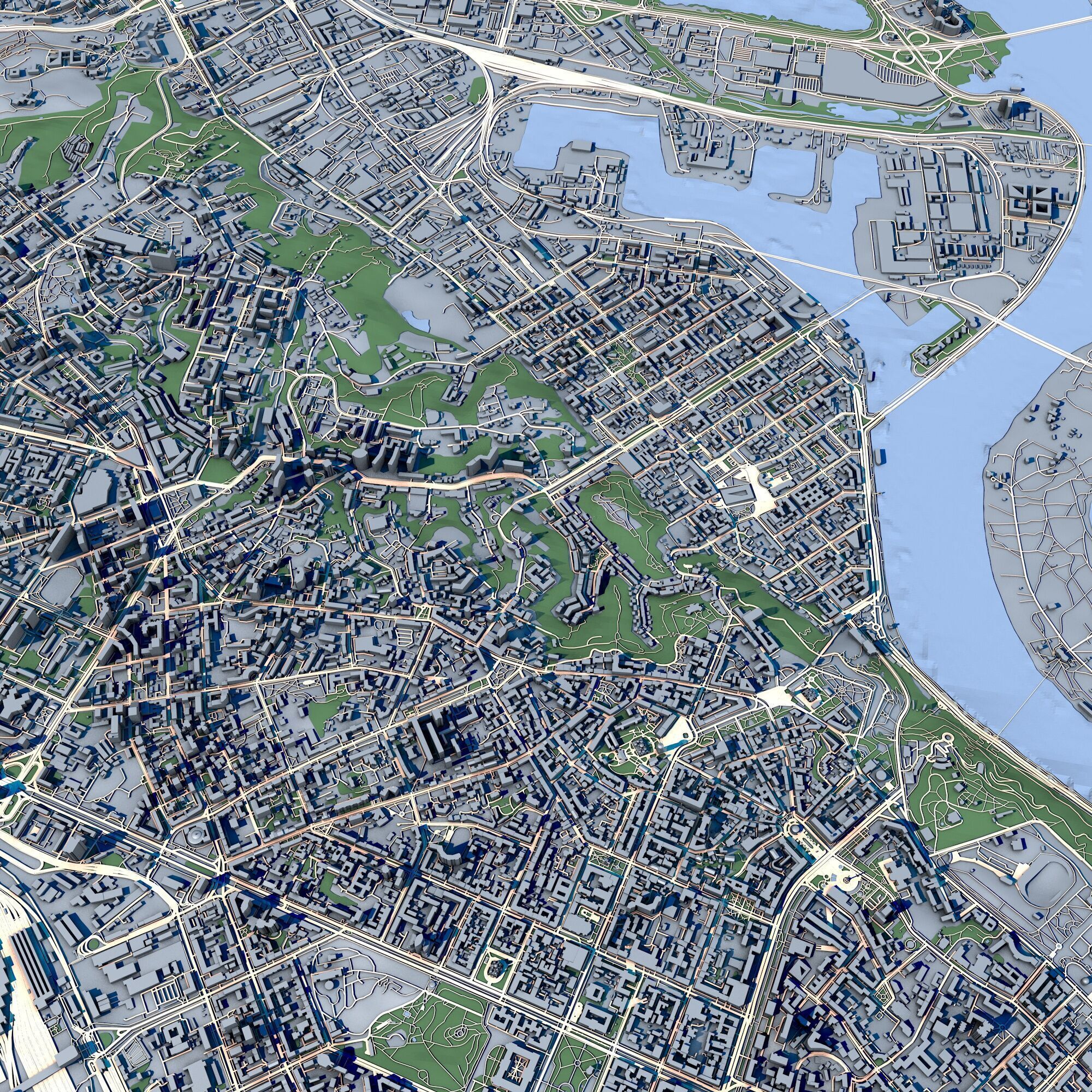 Cityscape Kyiv Ukraine 3D model_6