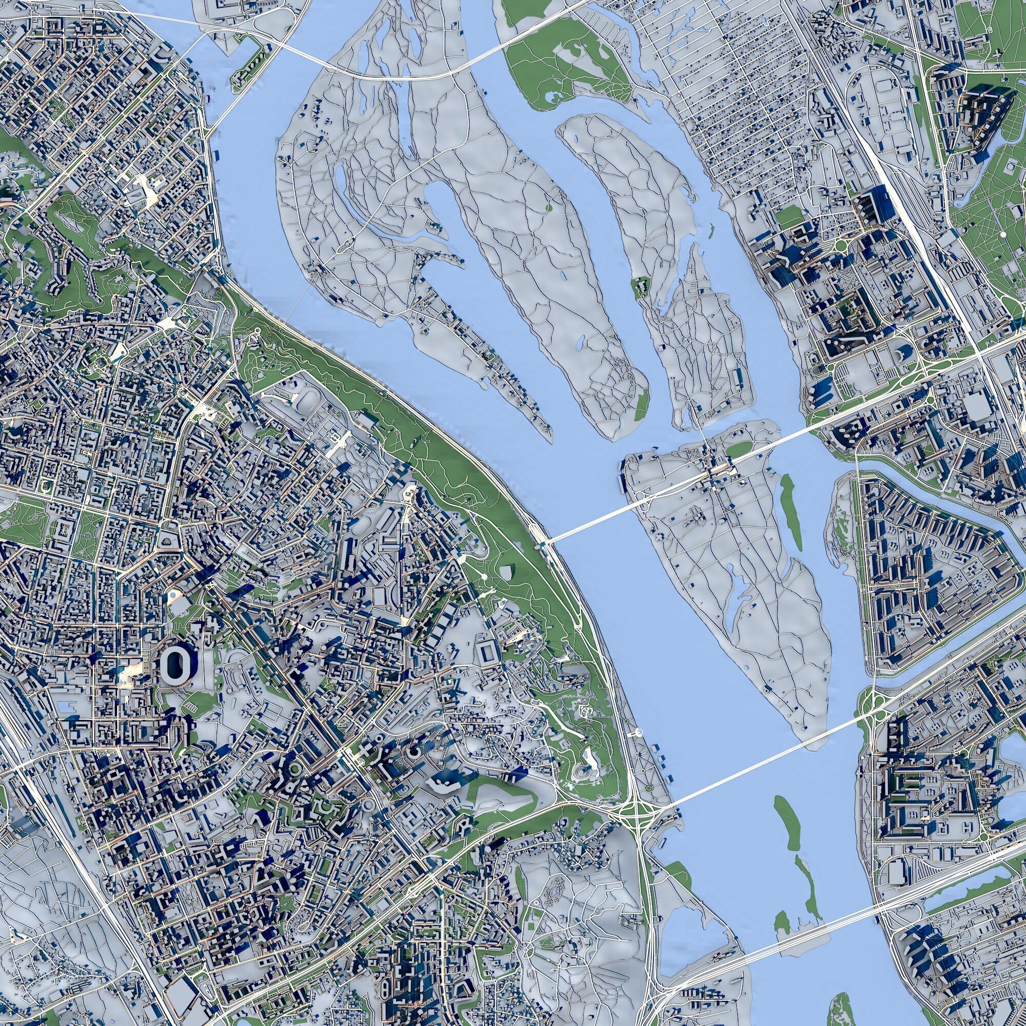 Cityscape Kyiv Ukraine 3D model_3