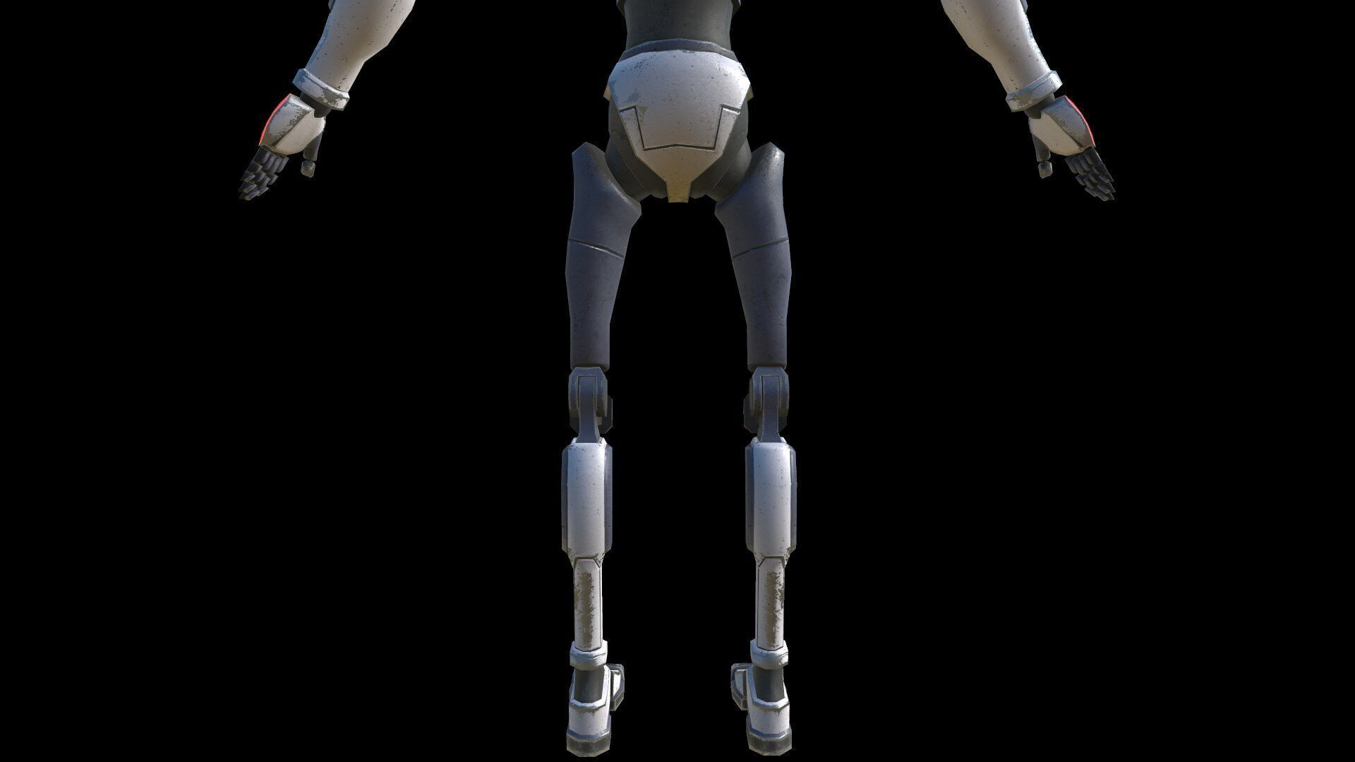 Robot Low-poly PBR Free low-poly 3D model_7