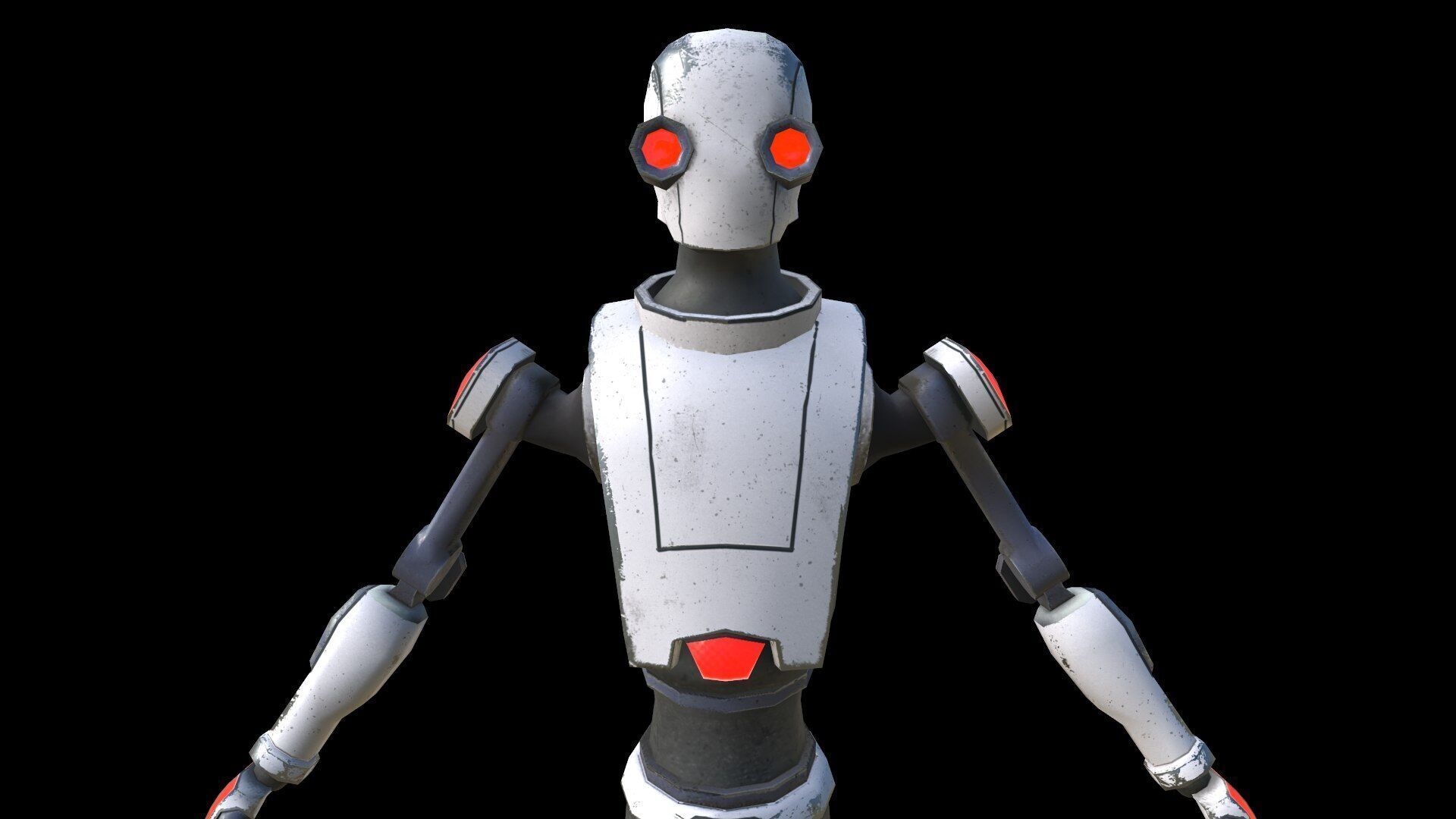 Robot Low-poly PBR Free low-poly 3D model_5