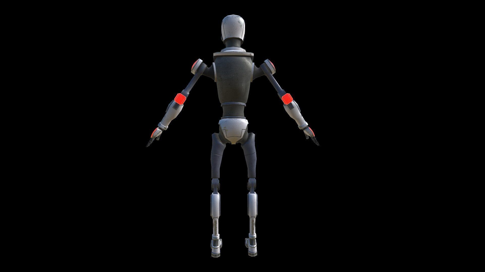 Robot Low-poly PBR Free low-poly 3D model_2
