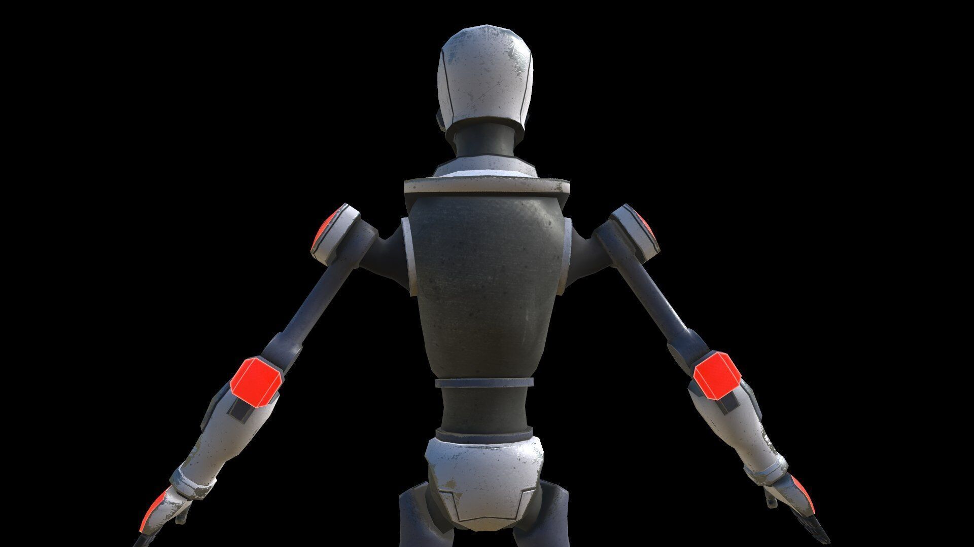 Robot Low-poly PBR Free low-poly 3D model_6