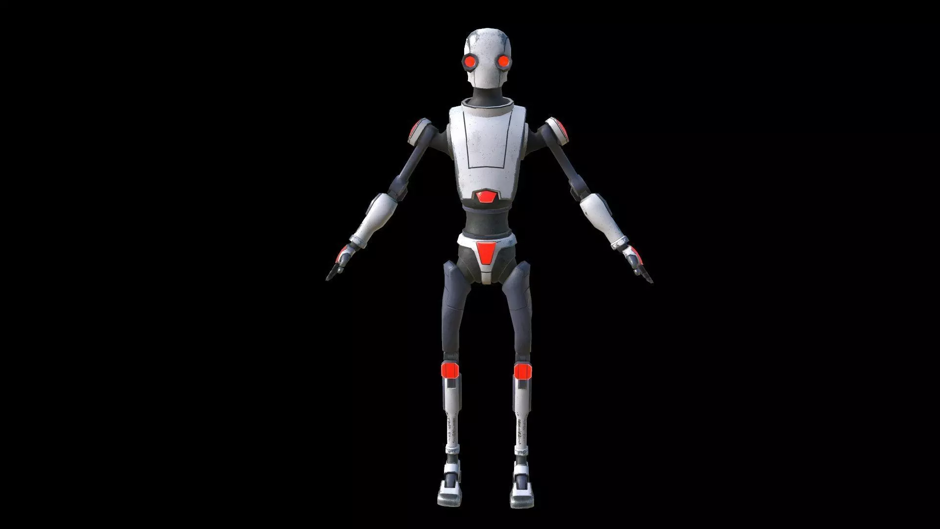Robot Low-poly PBR Free low-poly 3D model_0