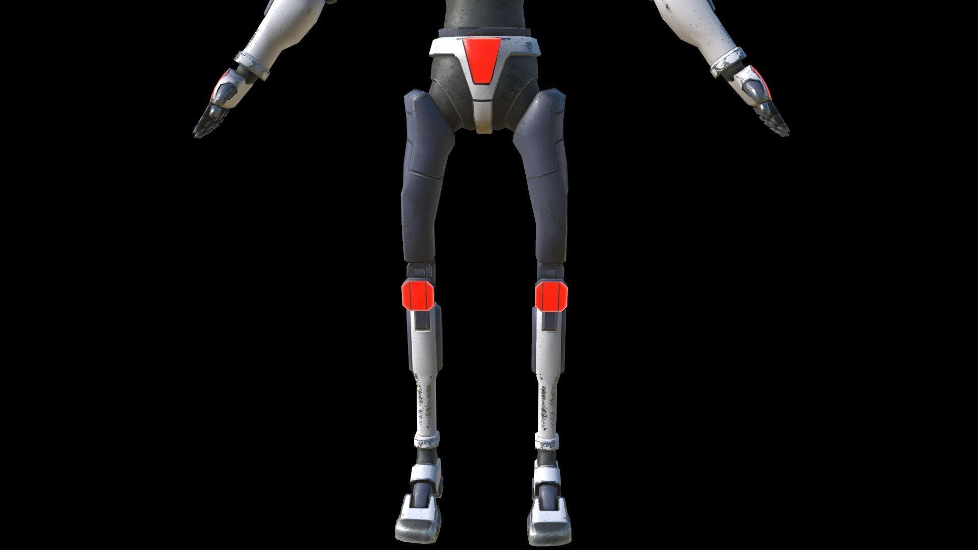 Robot Low-poly PBR Free low-poly 3D model_8