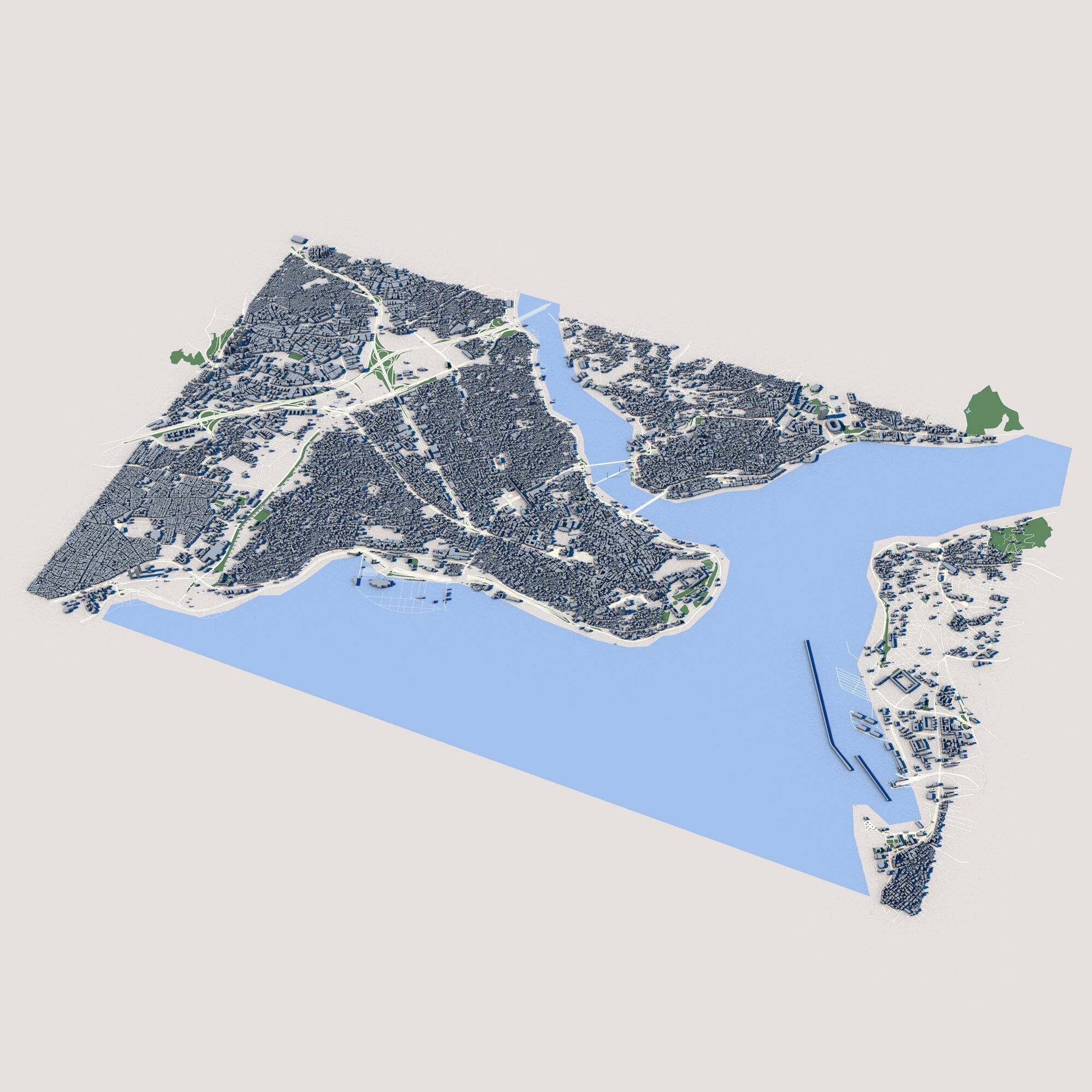 Cityscape Istanbul Turkey 3D model_1