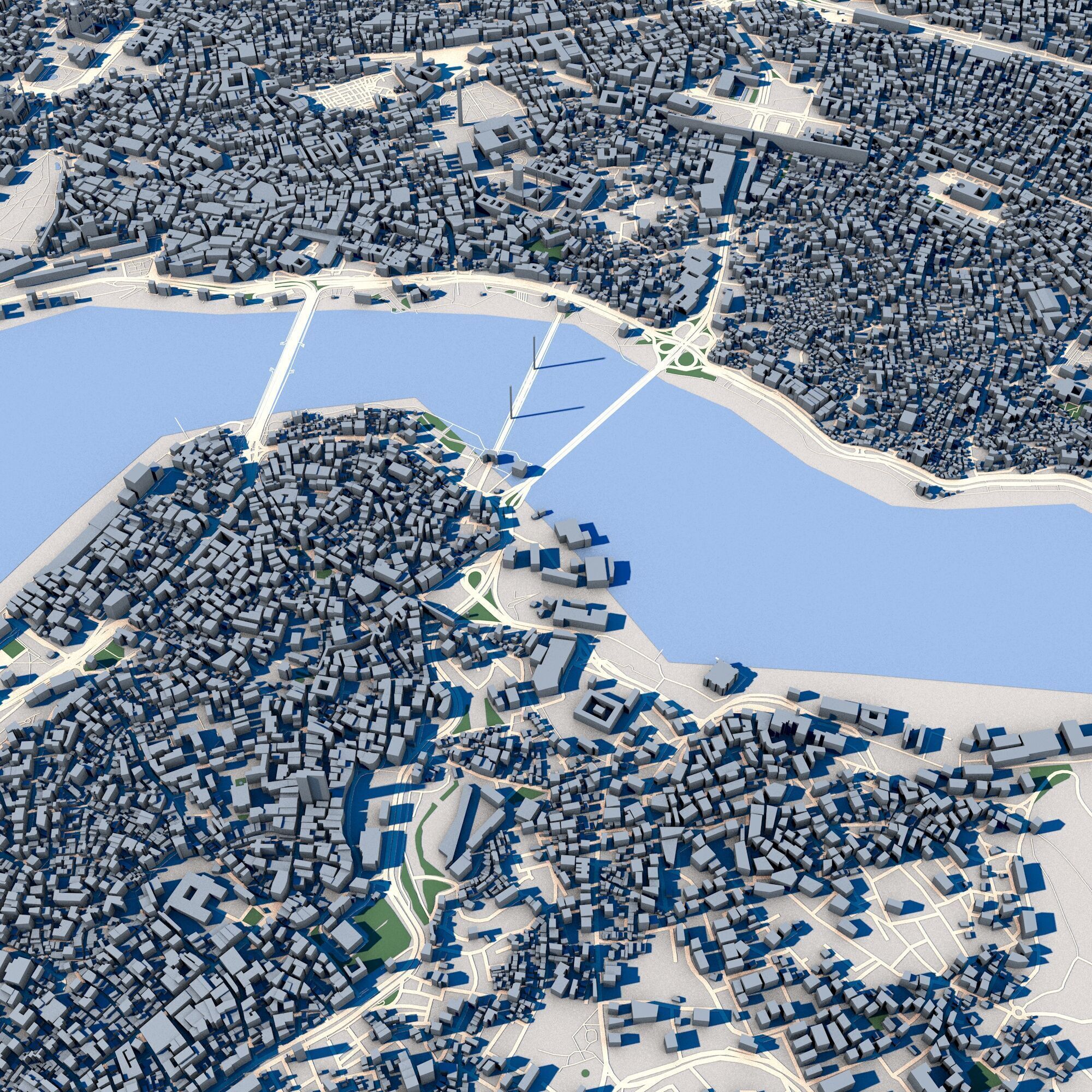 Cityscape Istanbul Turkey 3D model_9