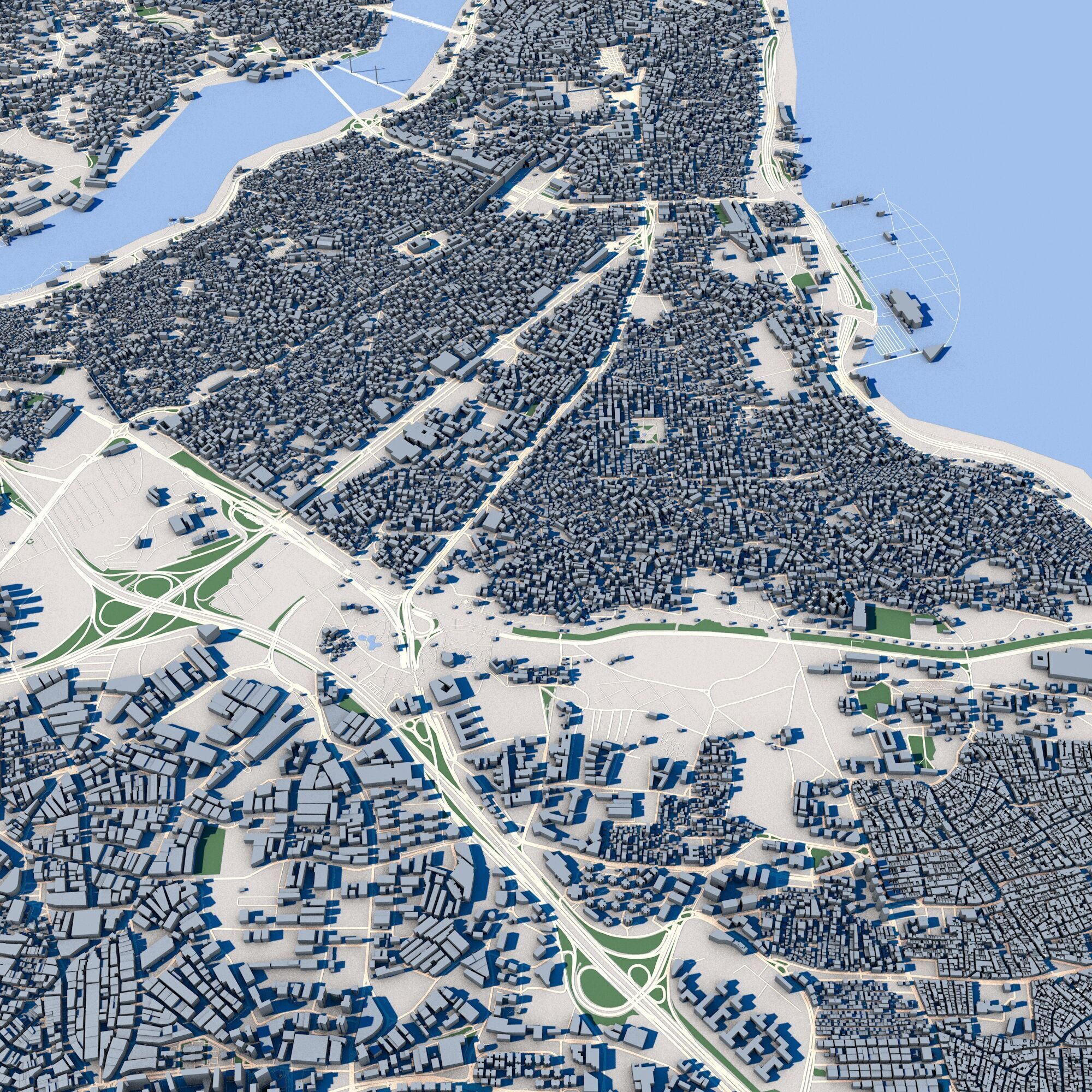 Cityscape Istanbul Turkey 3D model_7