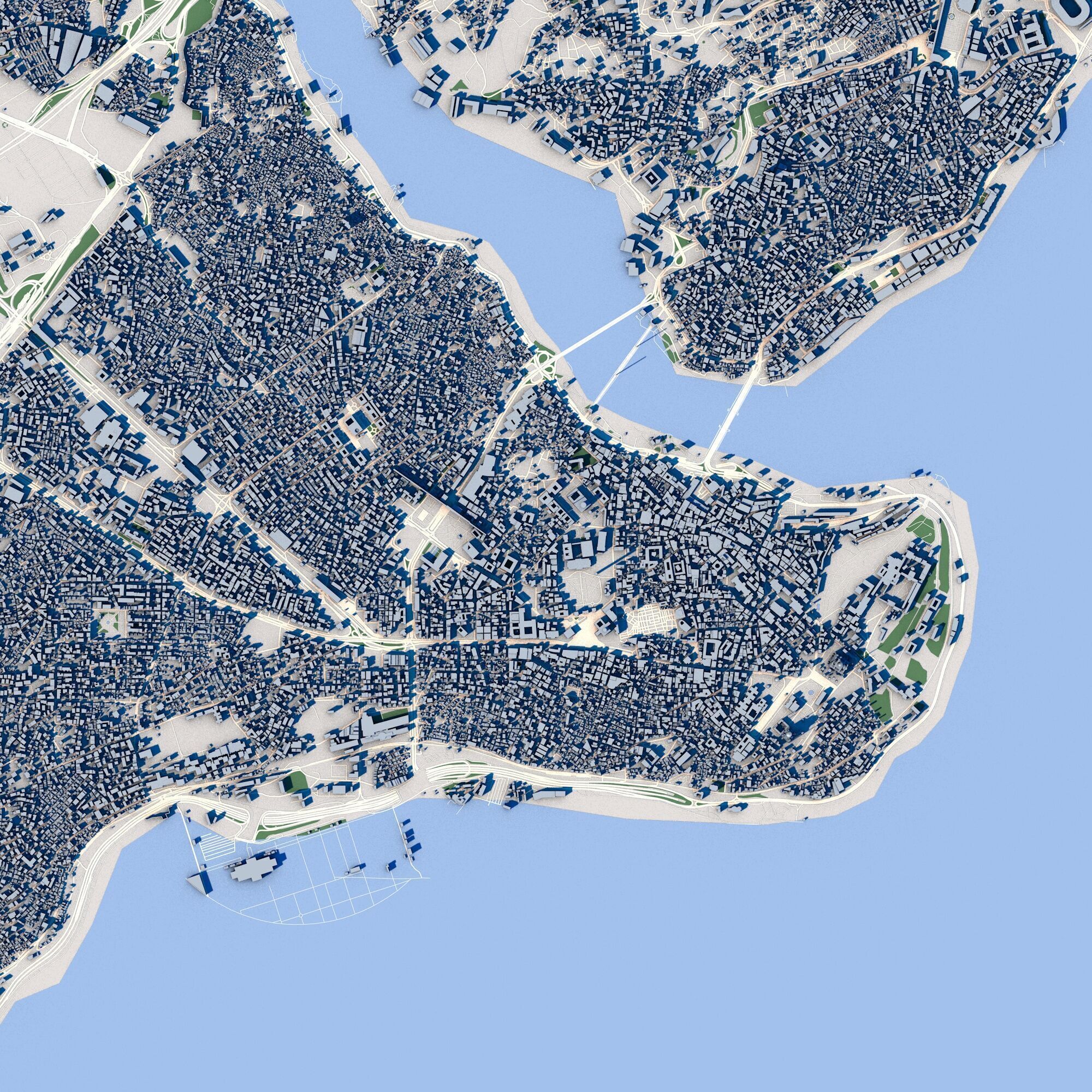 Cityscape Istanbul Turkey 3D model_3