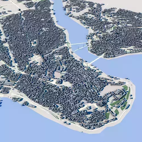 Cityscape Istanbul Turkey 3D model