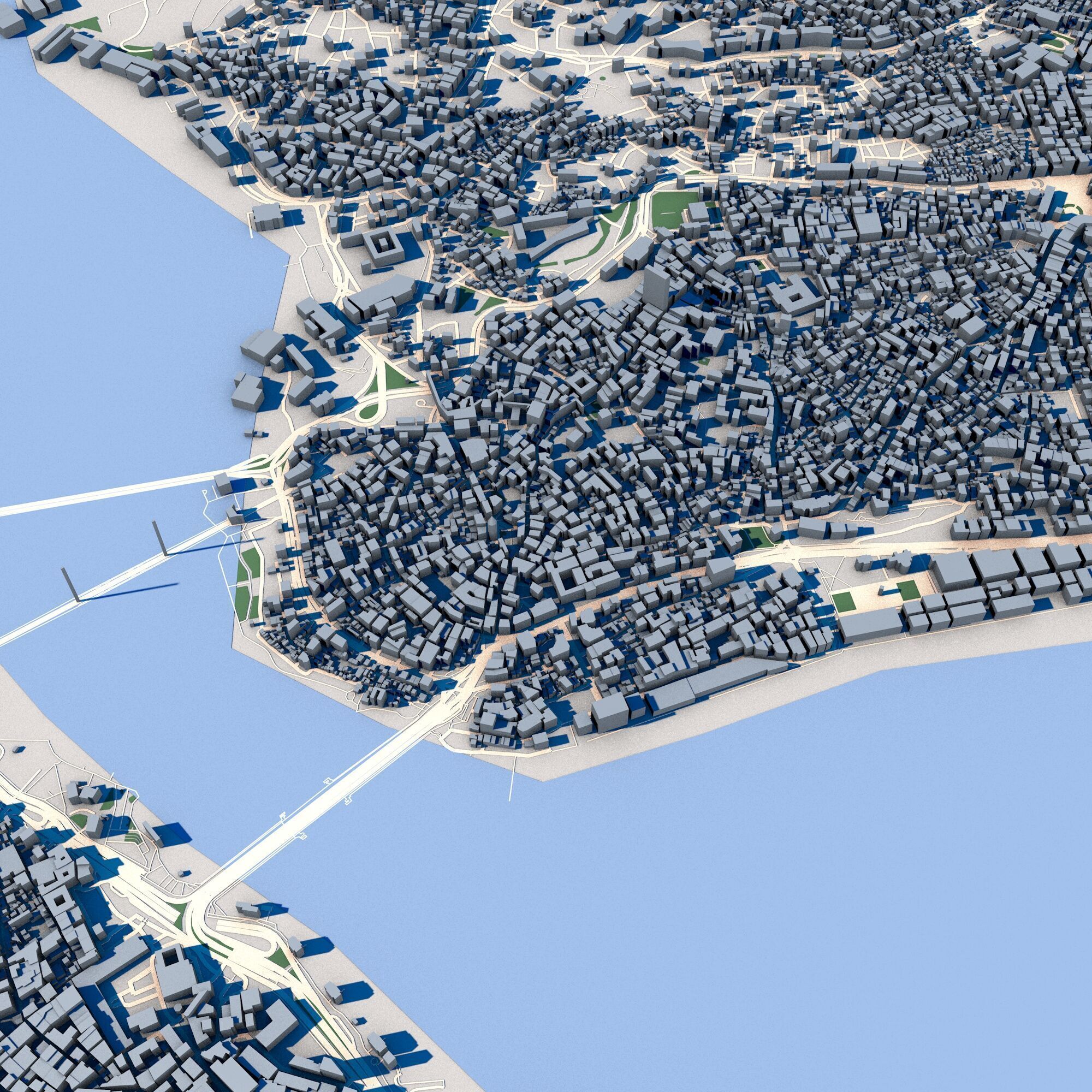 Cityscape Istanbul Turkey 3D model_4