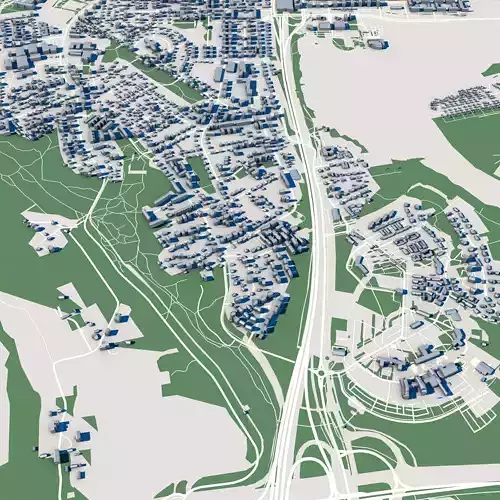 Cityscape Hameenlinna Finland 3D model