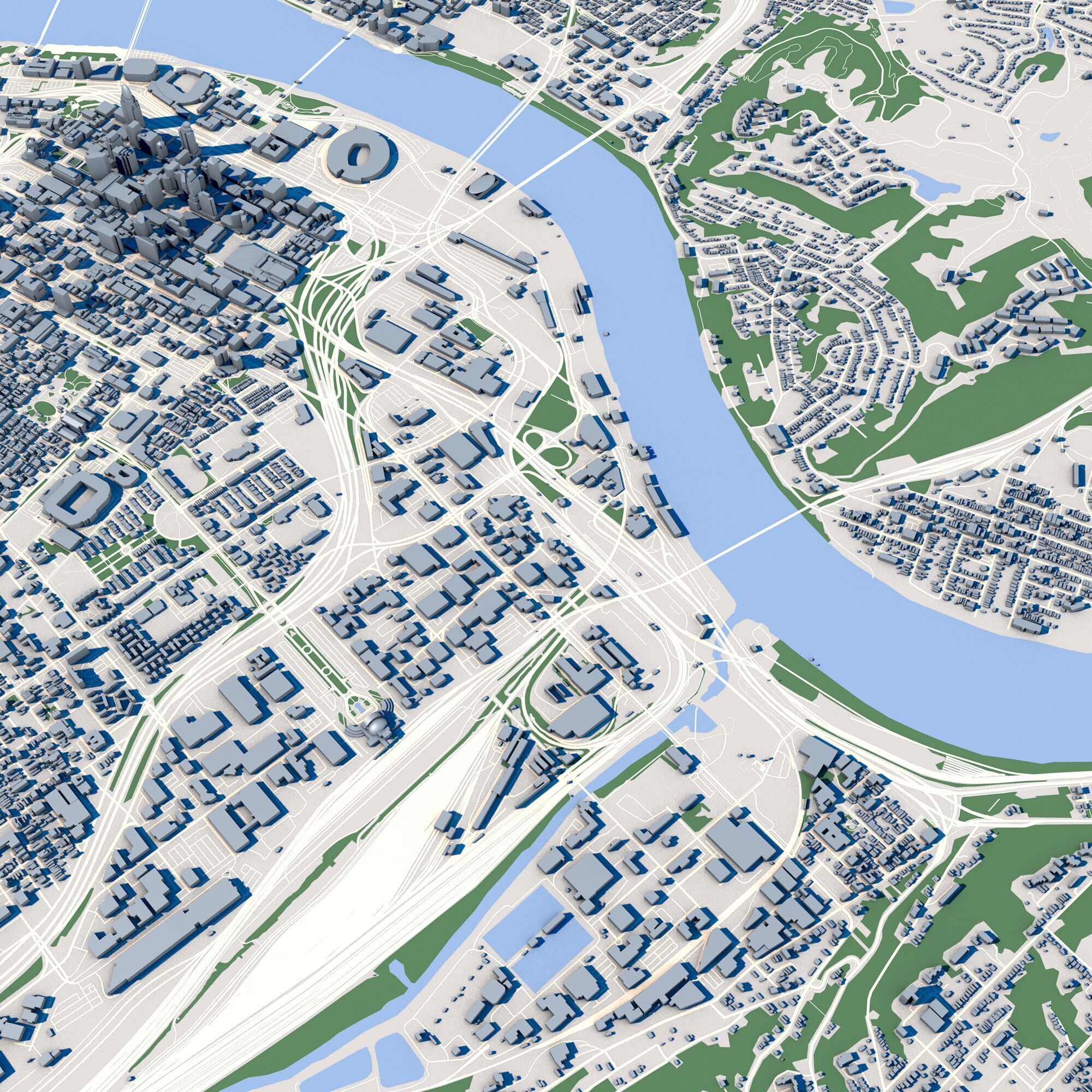 Cincinnati City Ohio USA 3D model_7