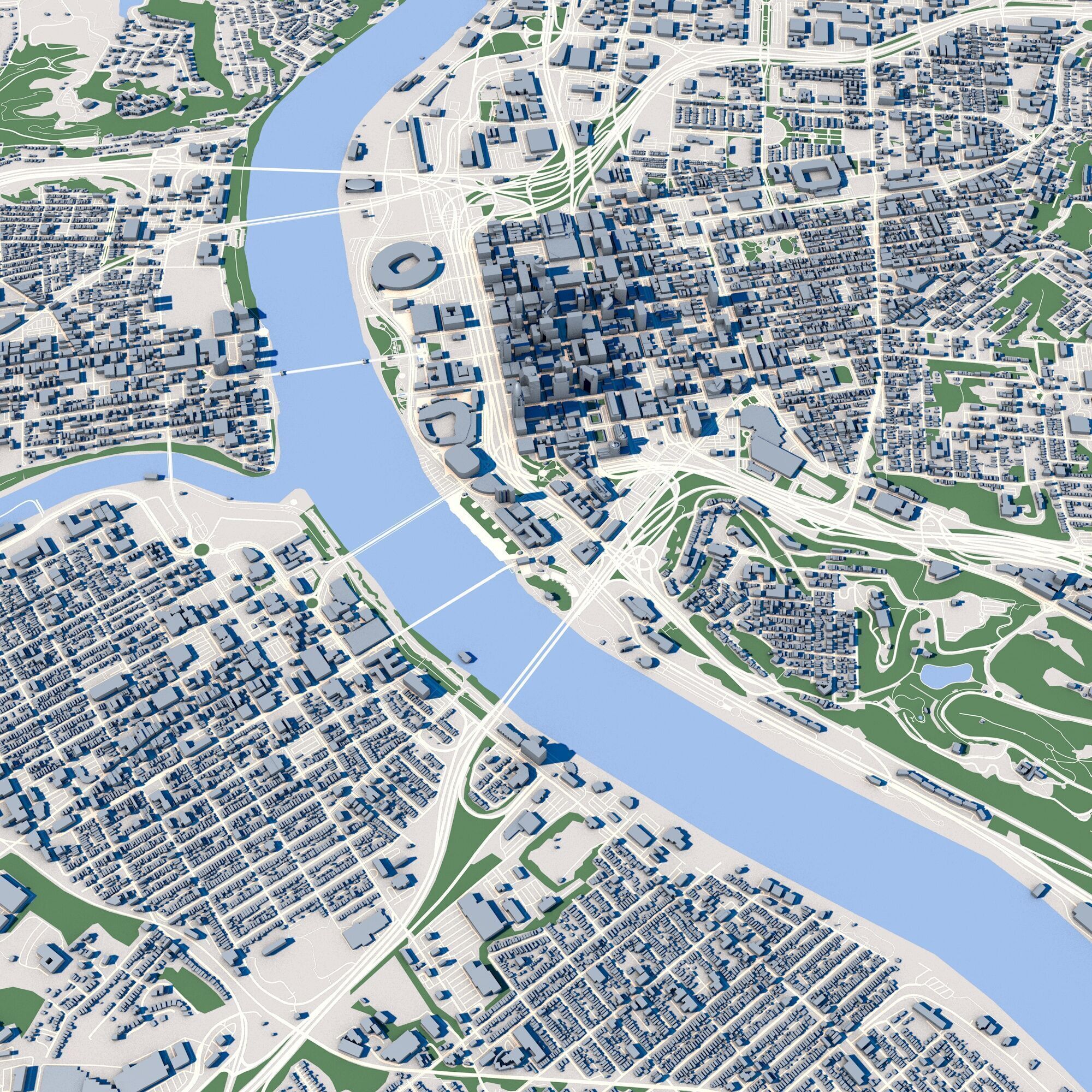 Cincinnati City Ohio USA 3D model_5