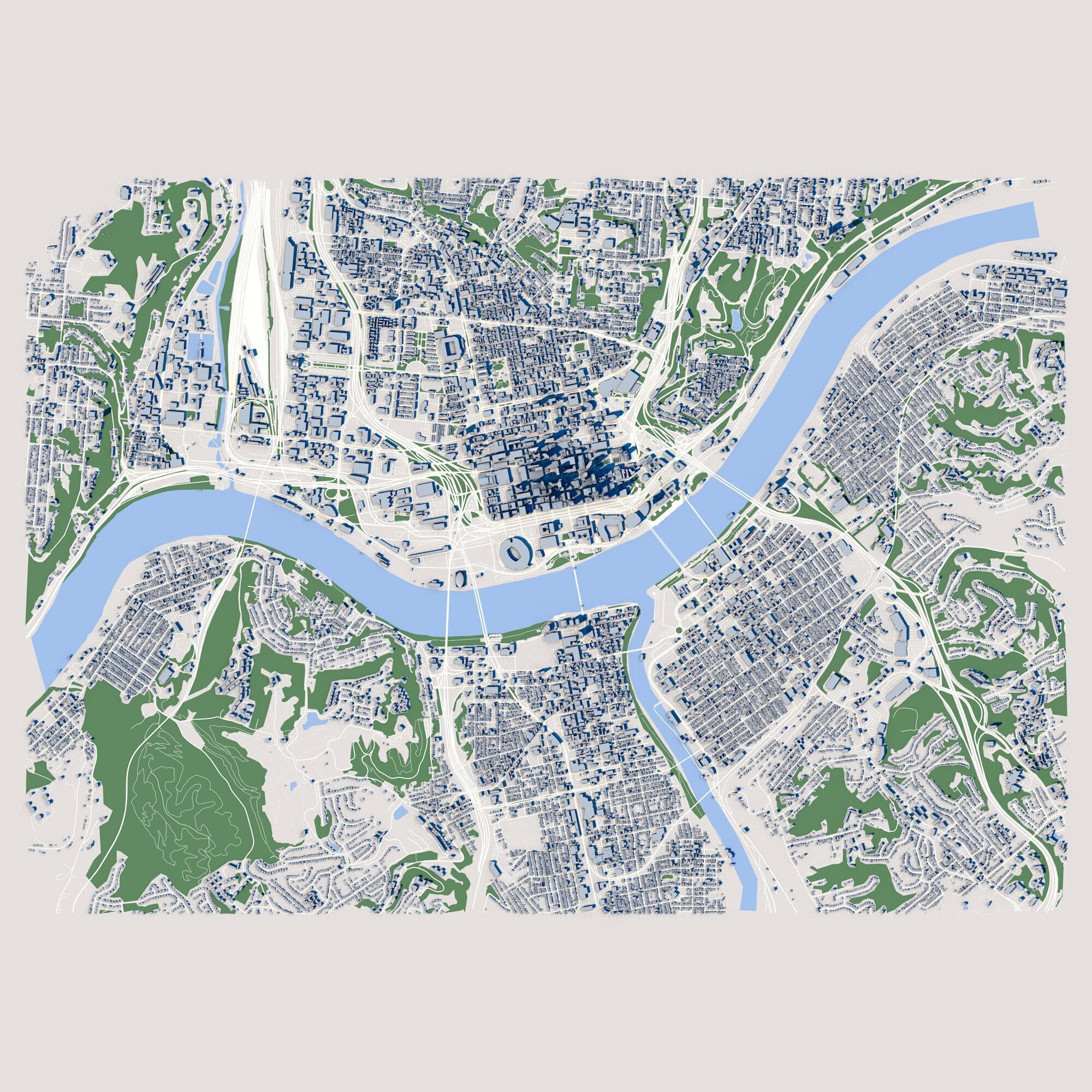 Cincinnati City Ohio USA 3D model_2