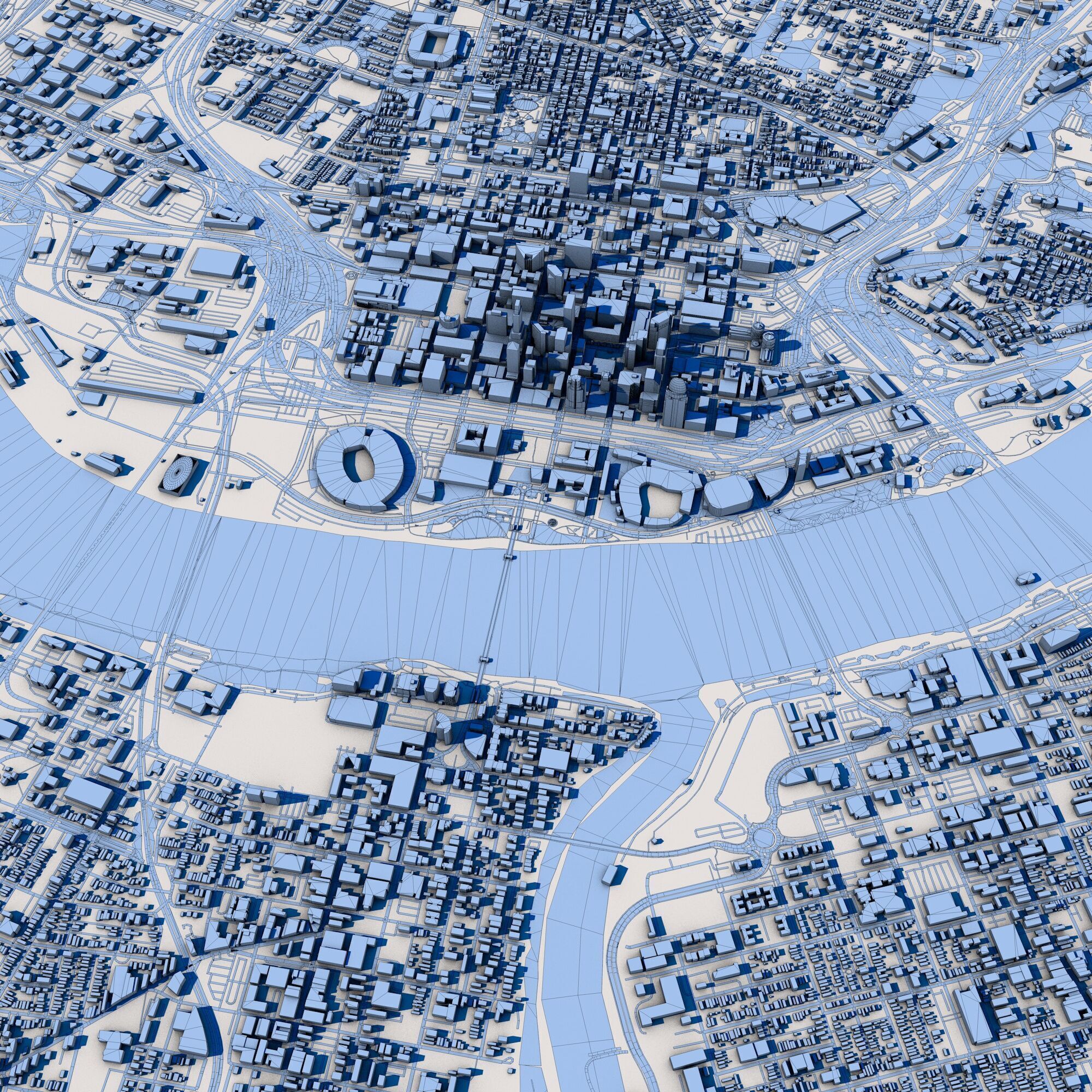 Cincinnati City Ohio USA 3D model_9