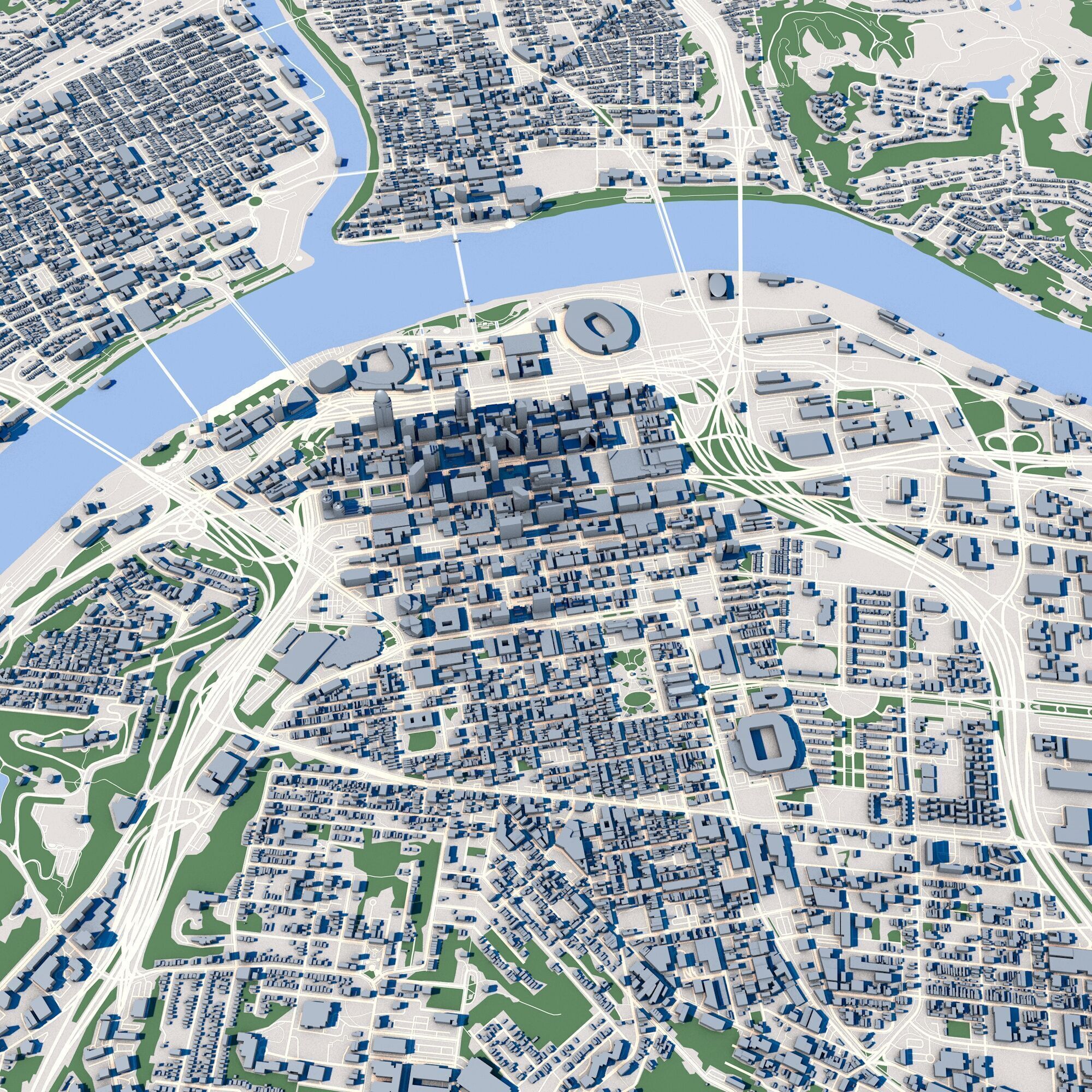 Cincinnati City Ohio USA 3D model_6