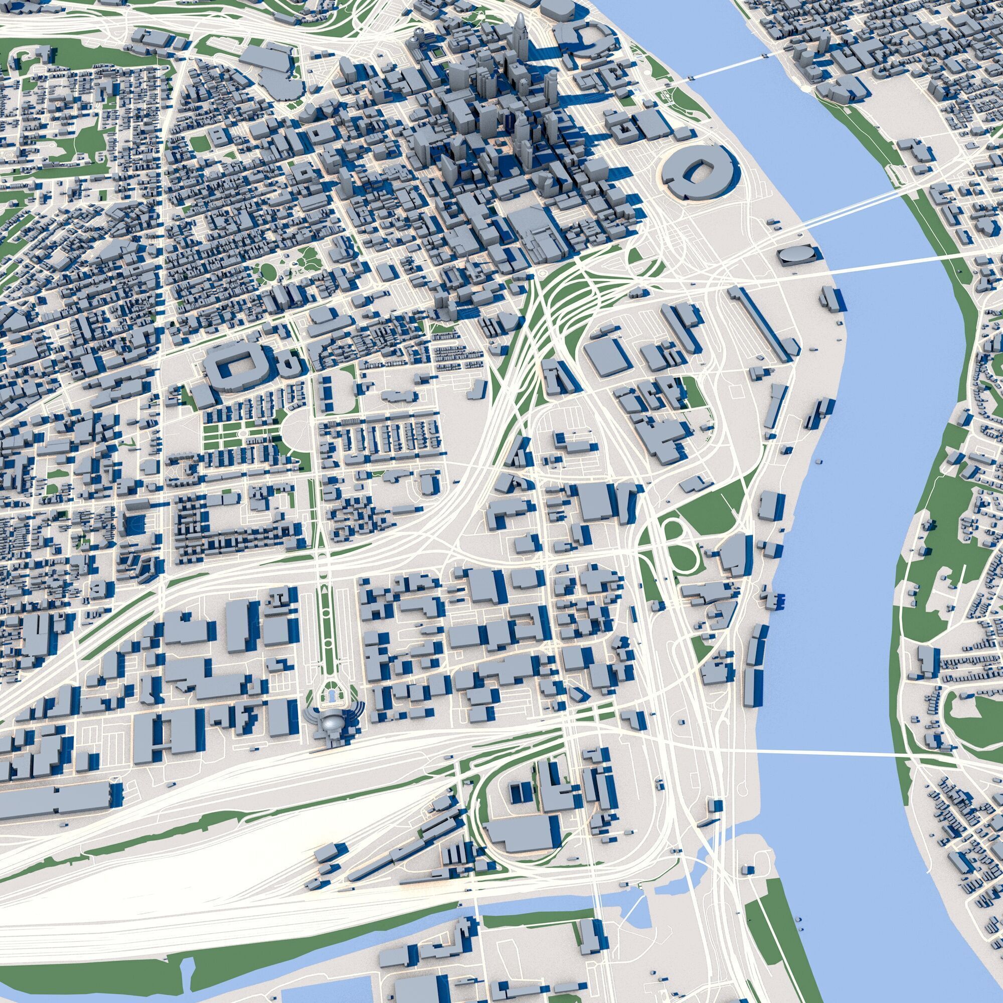 Cincinnati City Ohio USA 3D model_8