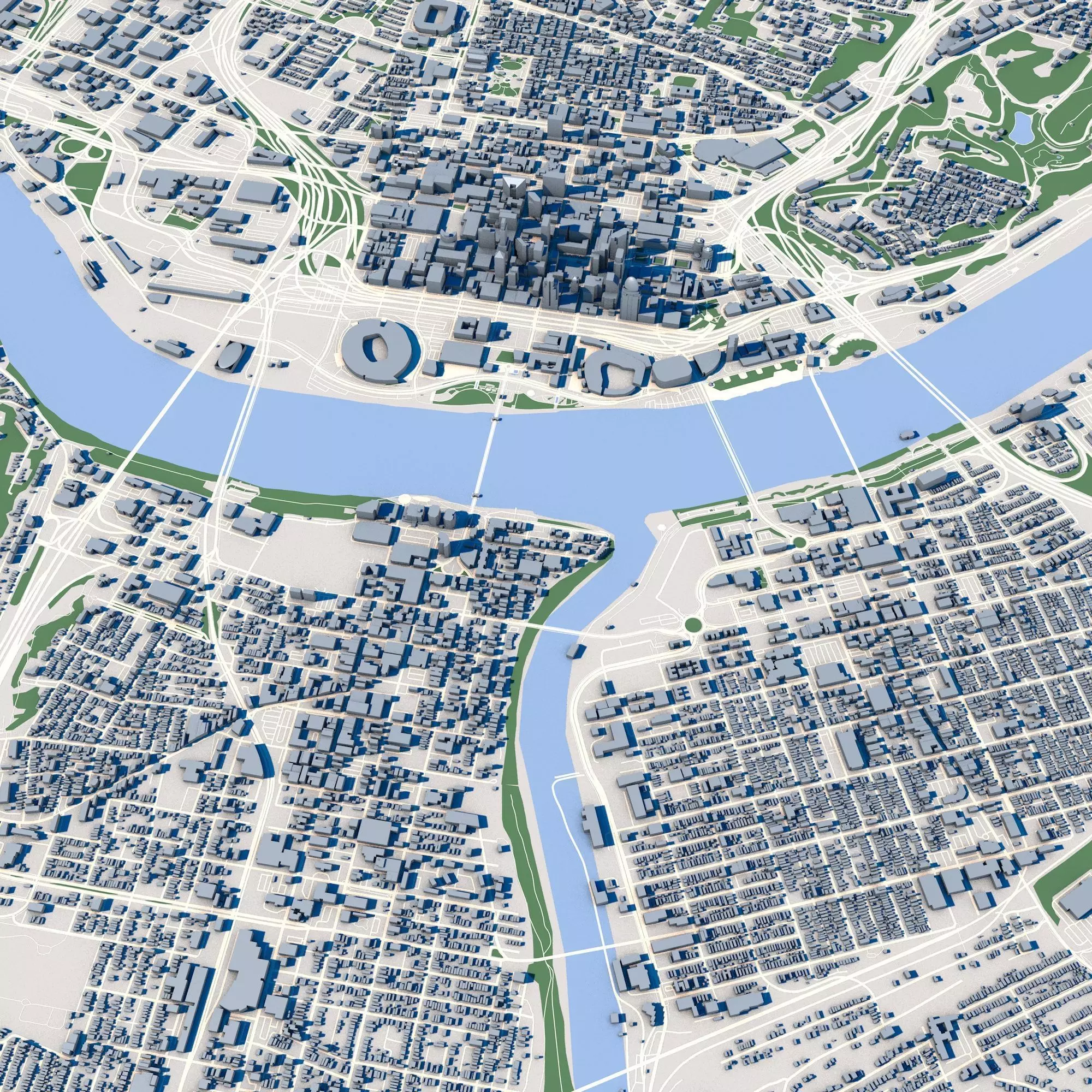 Cincinnati City Ohio USA 3D model_0