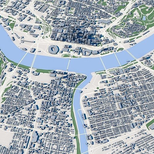 Cincinnati City Ohio USA 3D model
