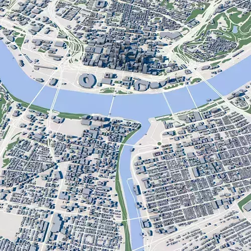 Cincinnati City Ohio USA 3D model