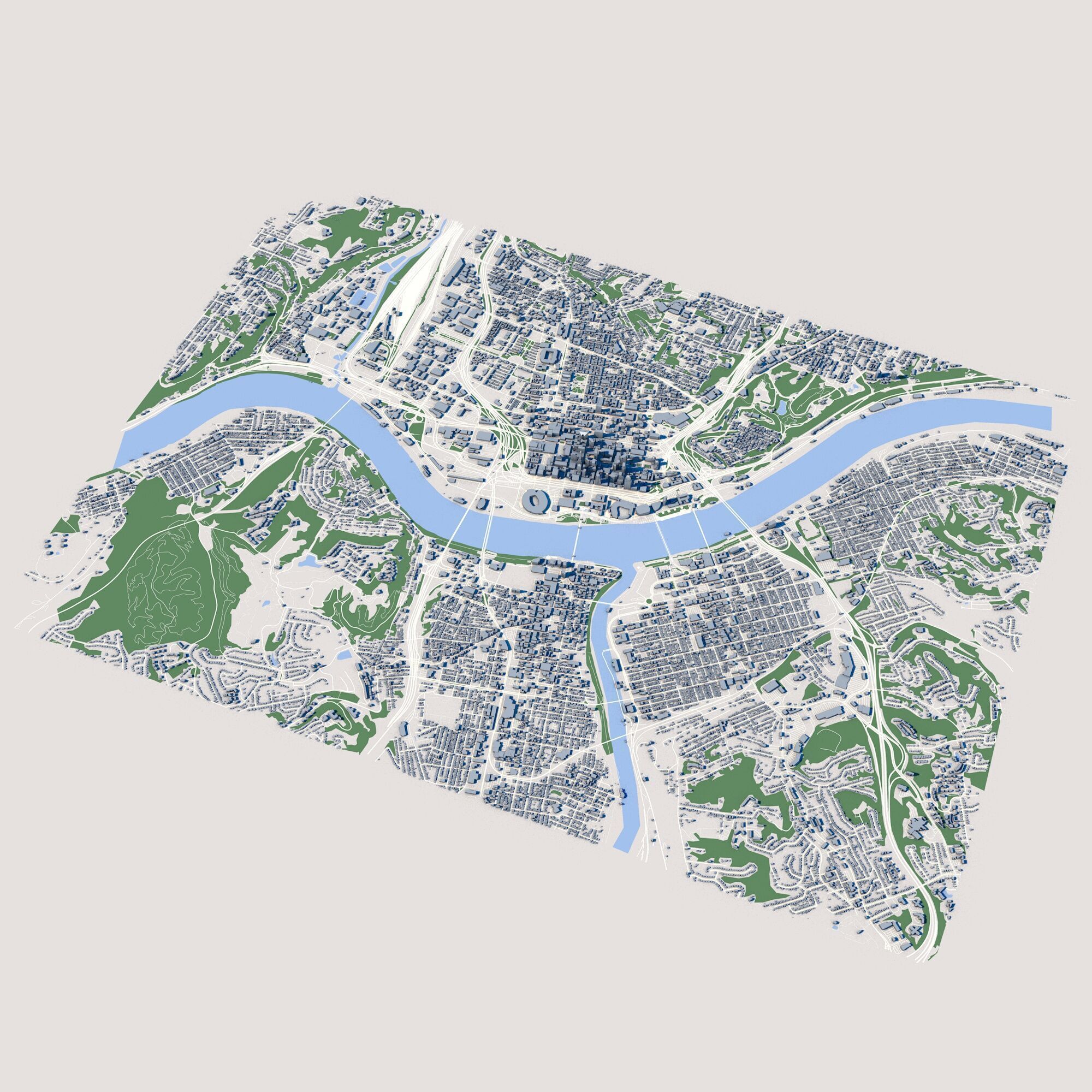 Cincinnati City Ohio USA 3D model_1