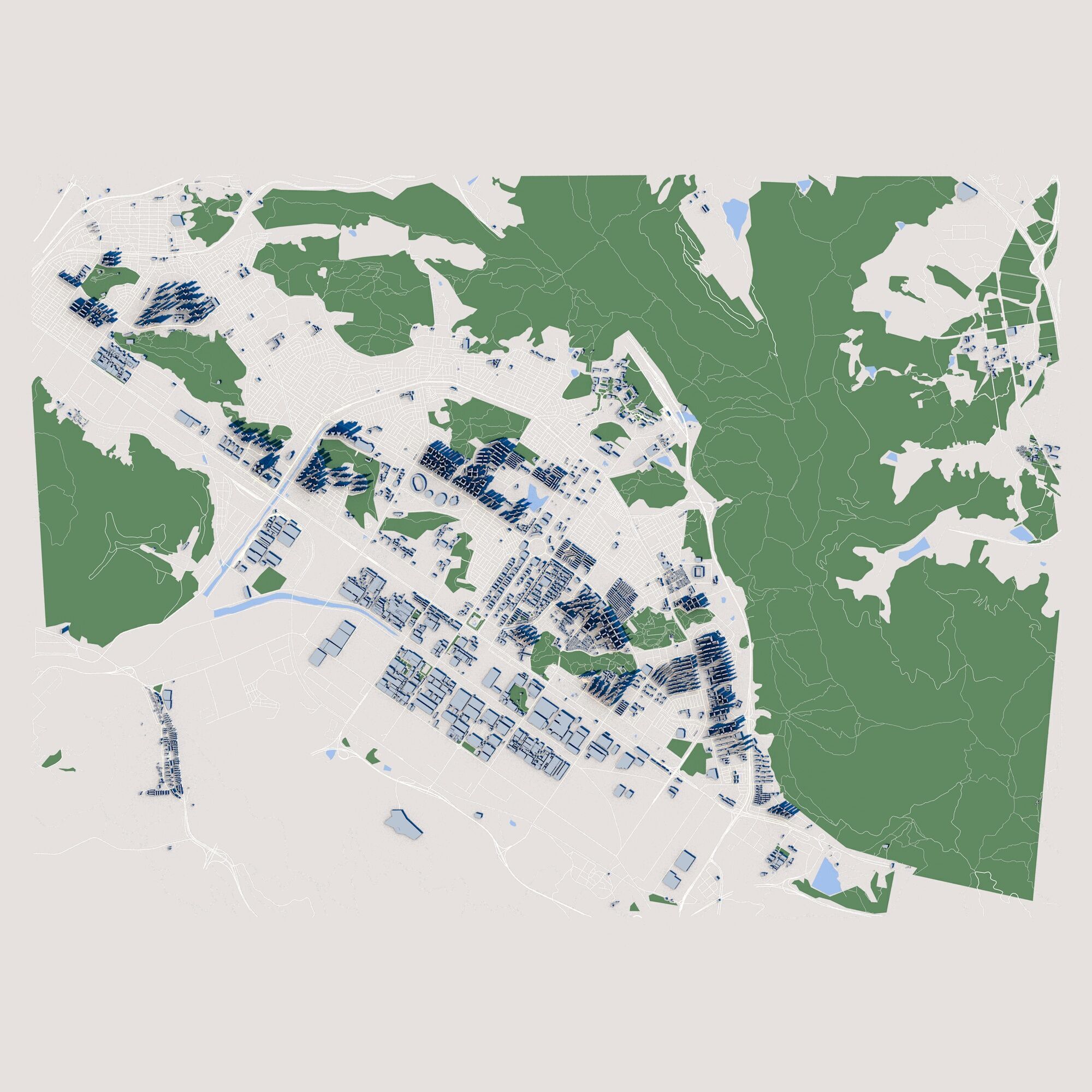Changwon-si City South Korea 3D model_2