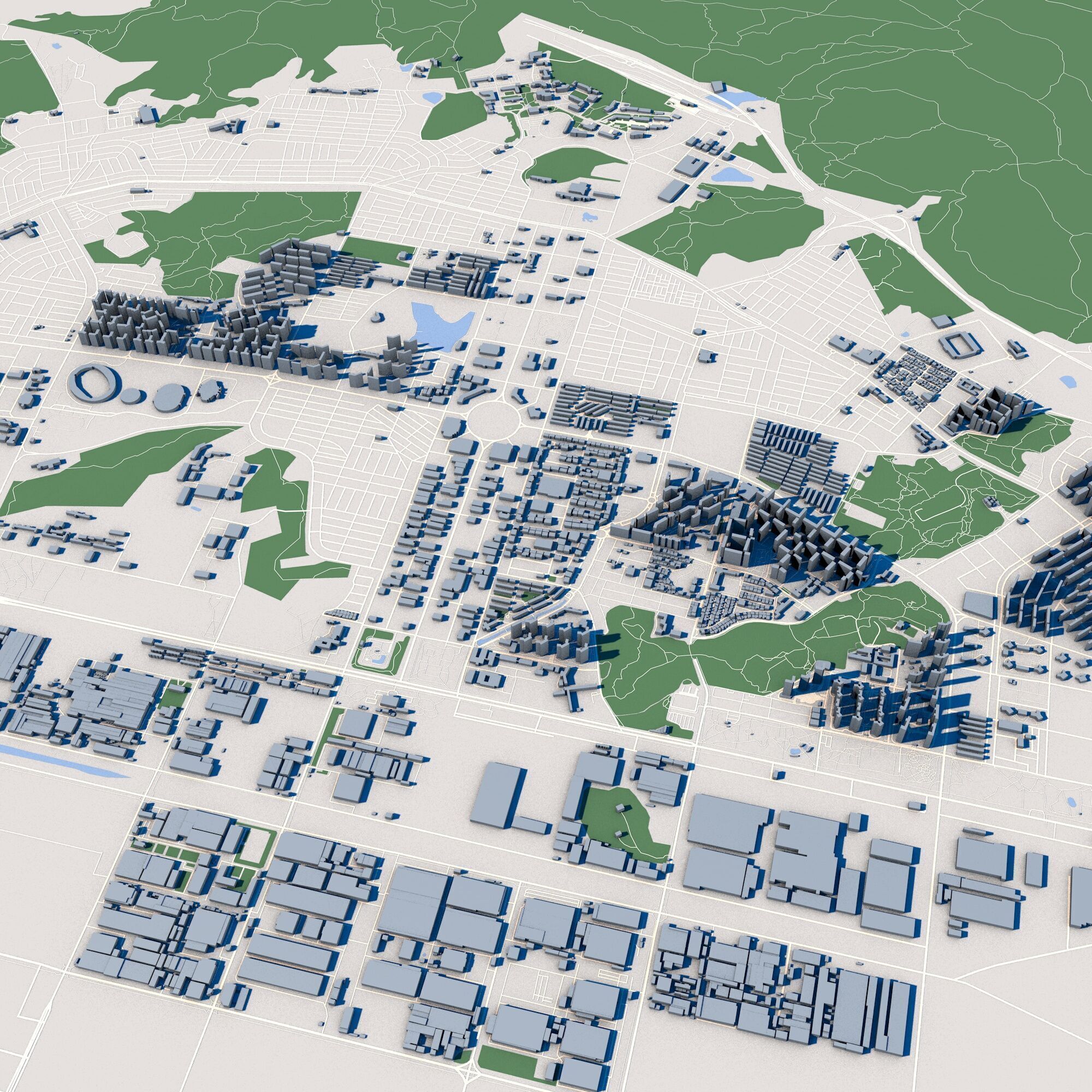 Changwon-si City South Korea 3D model_5