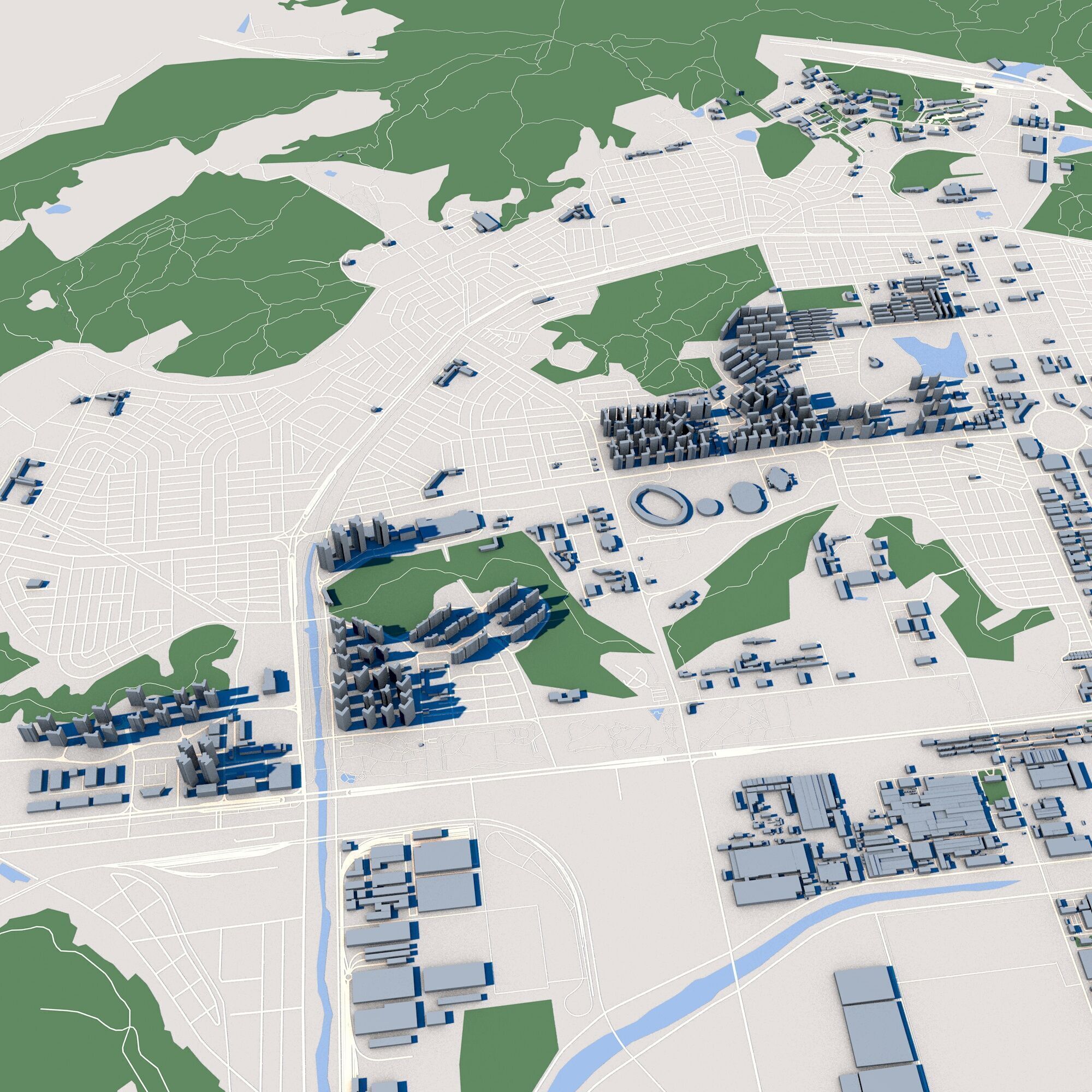 Changwon-si City South Korea 3D model_6