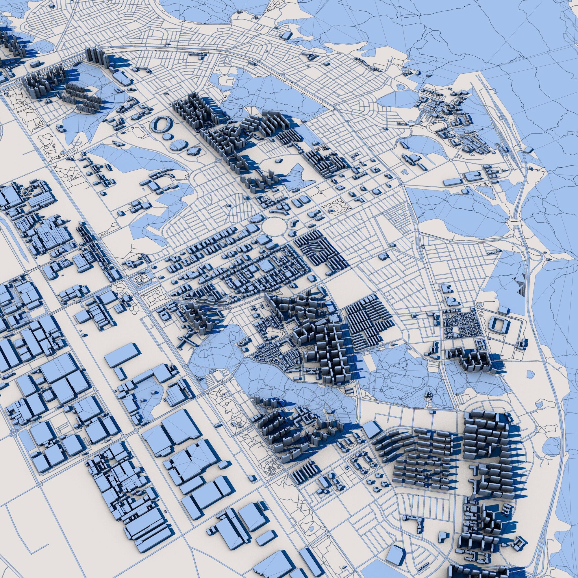Changwon-si City South Korea 3D model_8