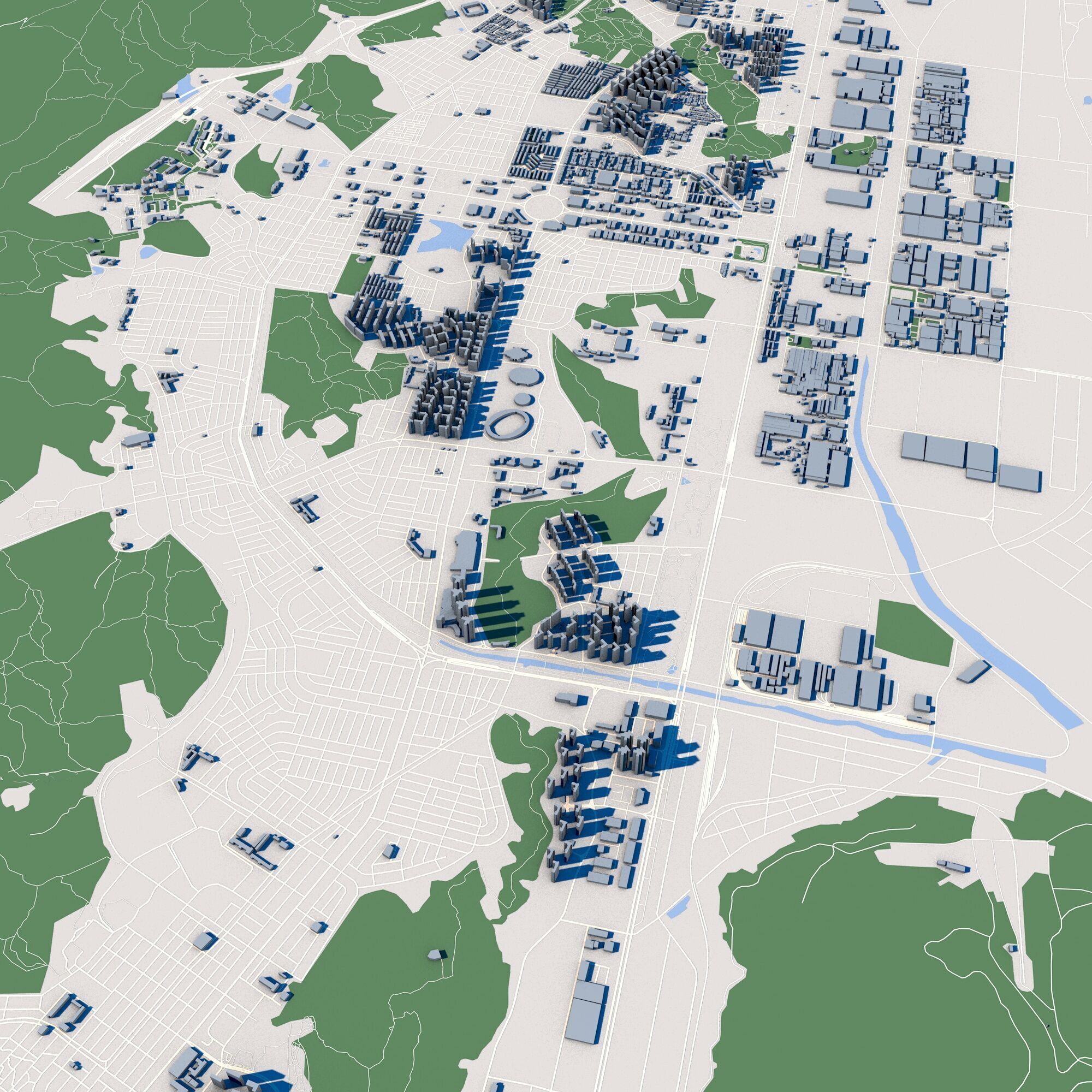 Changwon-si City South Korea 3D model_7
