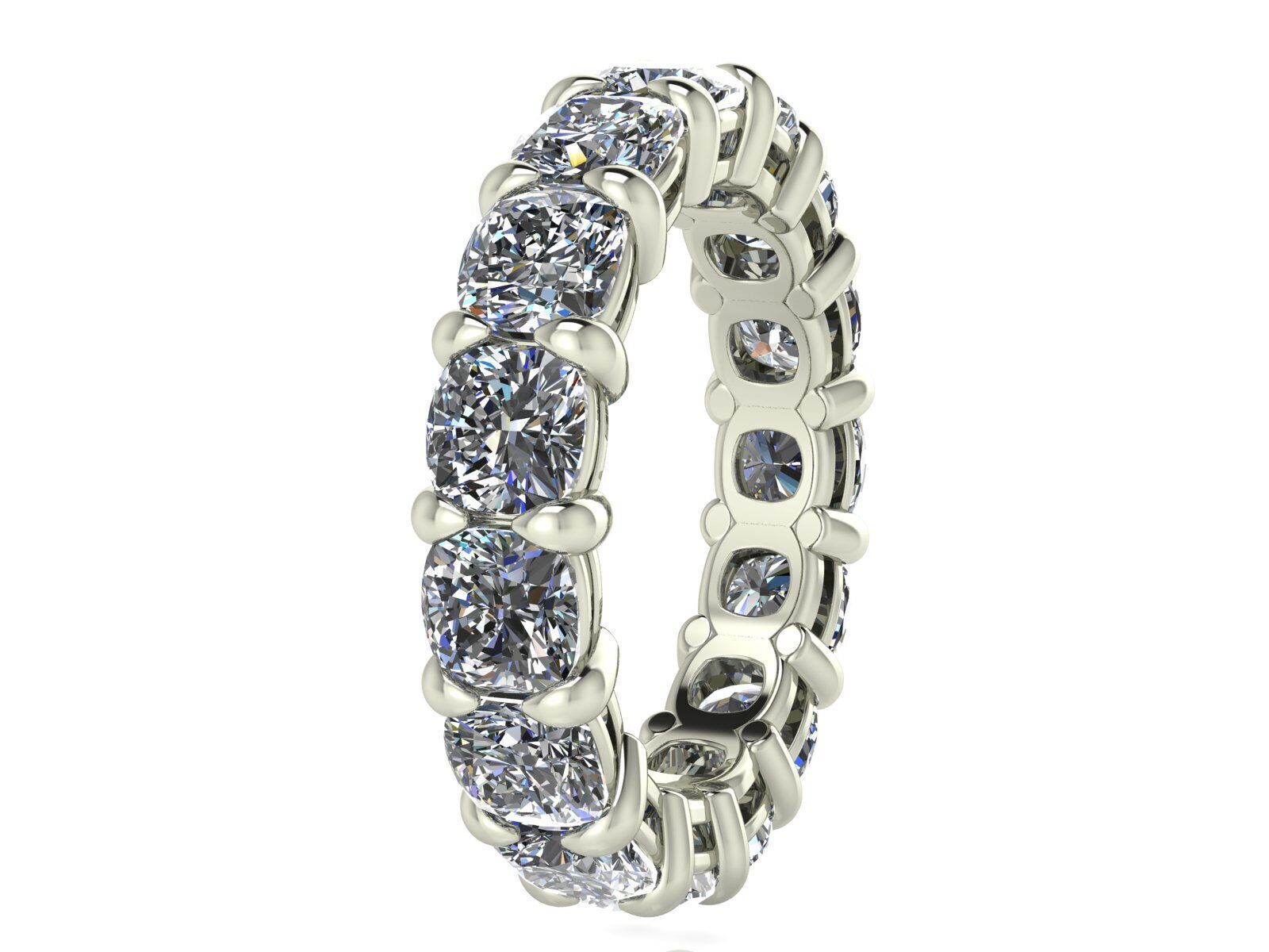 Classic Eternity Bands - Square Cushion - 20 - 40 - 60 points  3D print model_10