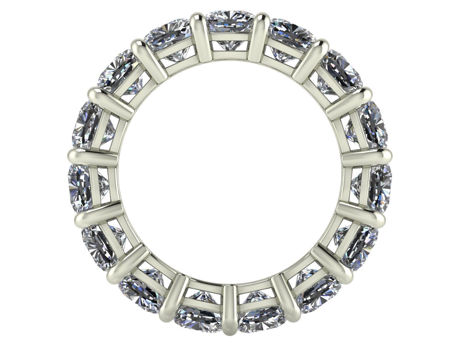 Classic Eternity Bands - Square Cushion - 20 - 40 - 60 points  3D print model_13