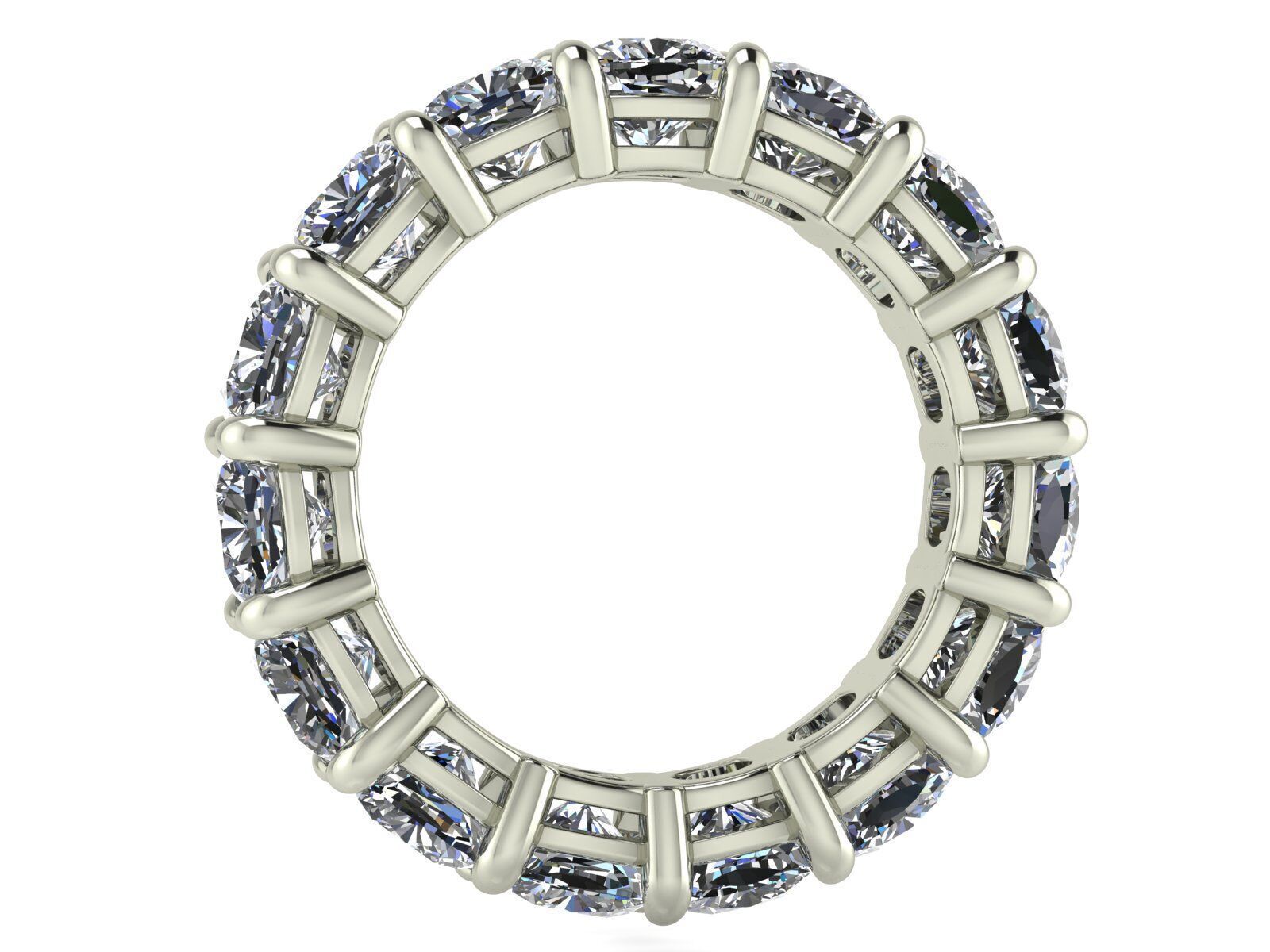 Classic Eternity Bands - Square Cushion - 20 - 40 - 60 points  3D print model_15