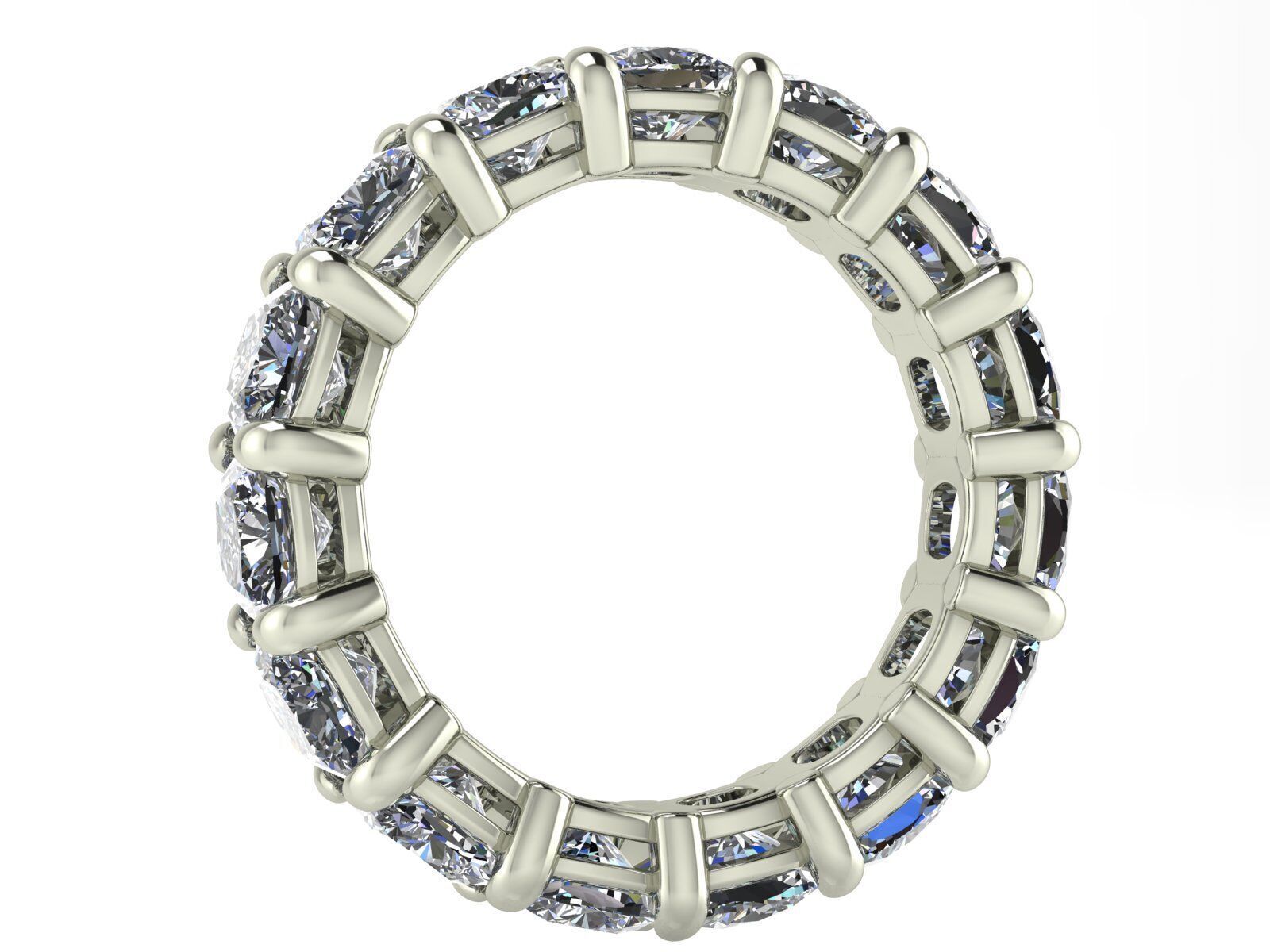 Classic Eternity Bands - Square Cushion - 20 - 40 - 60 points  3D print model_9