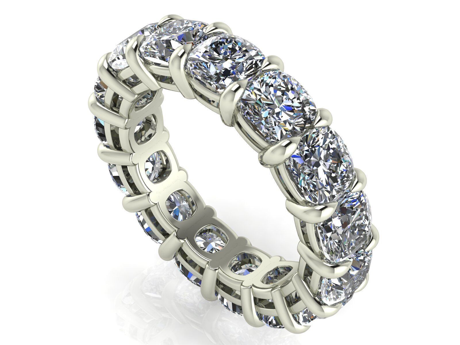 Classic Eternity Bands - Square Cushion - 20 - 40 - 60 points  3D print model_14