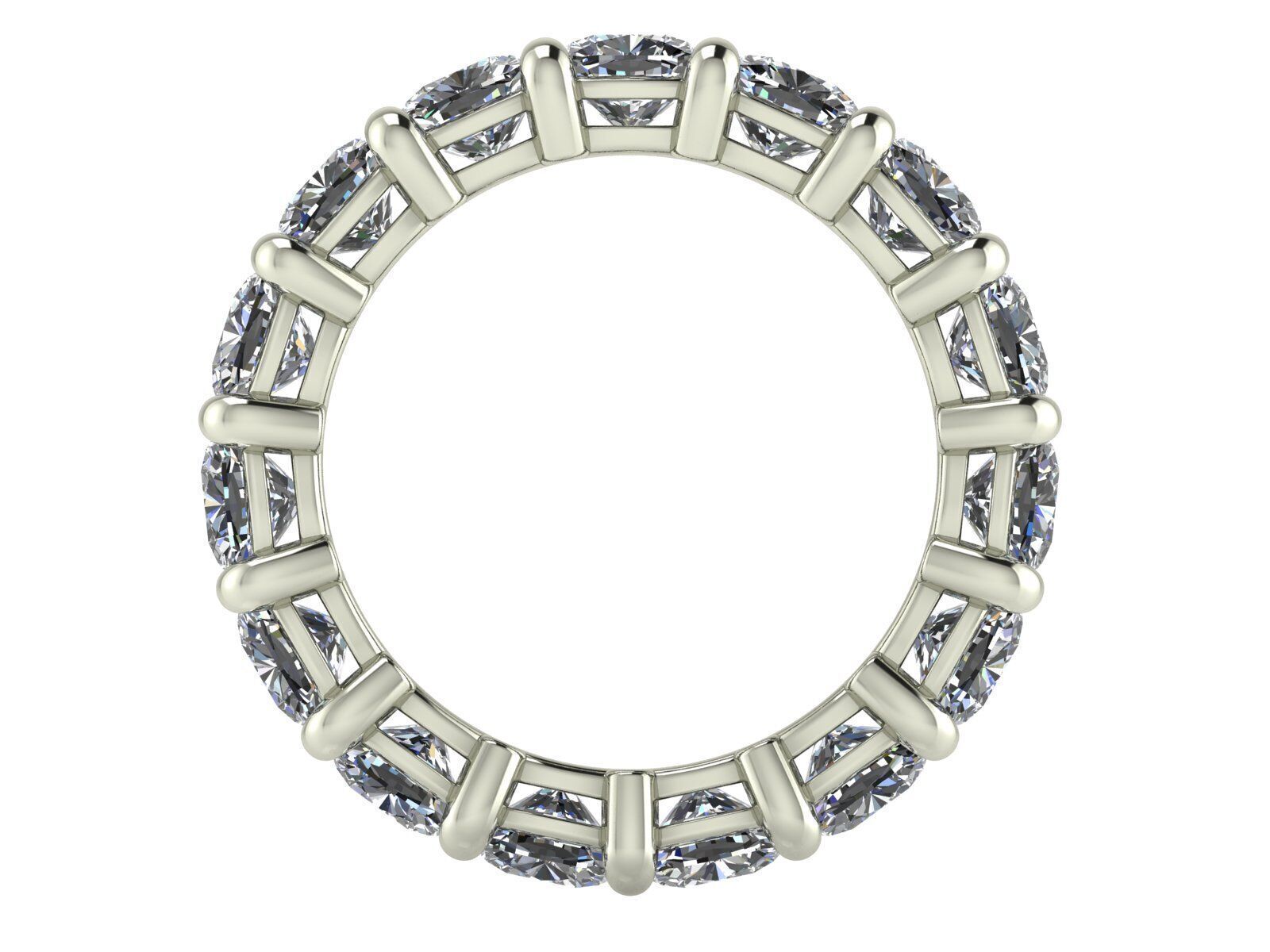 Classic Eternity Bands - Square Cushion - 20 - 40 - 60 points  3D print model_7