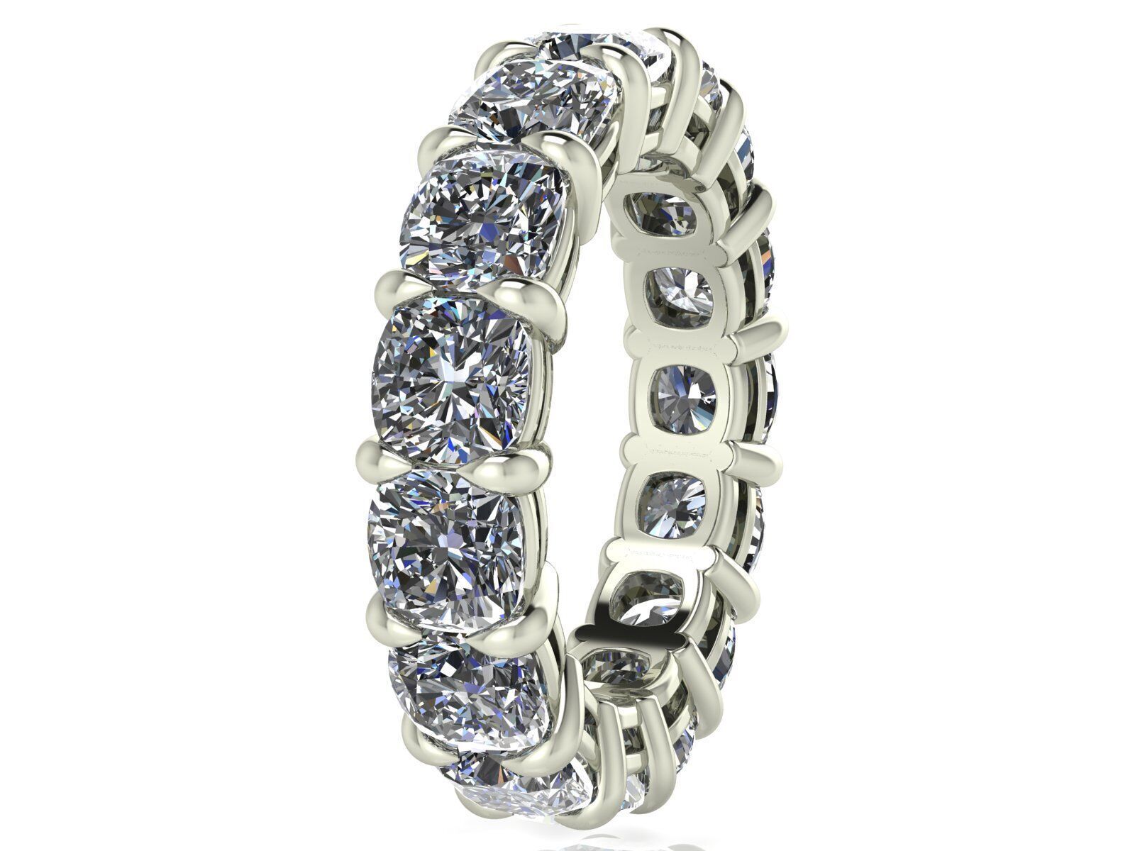 Classic Eternity Bands - Square Cushion - 20 - 40 - 60 points  3D print model_16