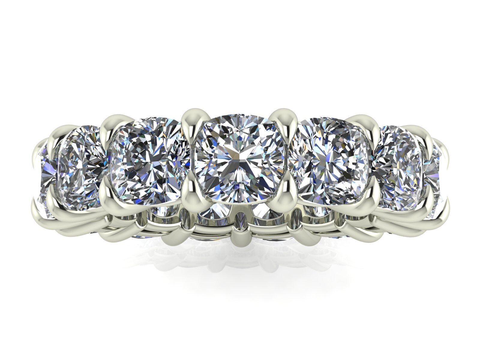 Classic Eternity Bands - Square Cushion - 20 - 40 - 60 points  3D print model_17