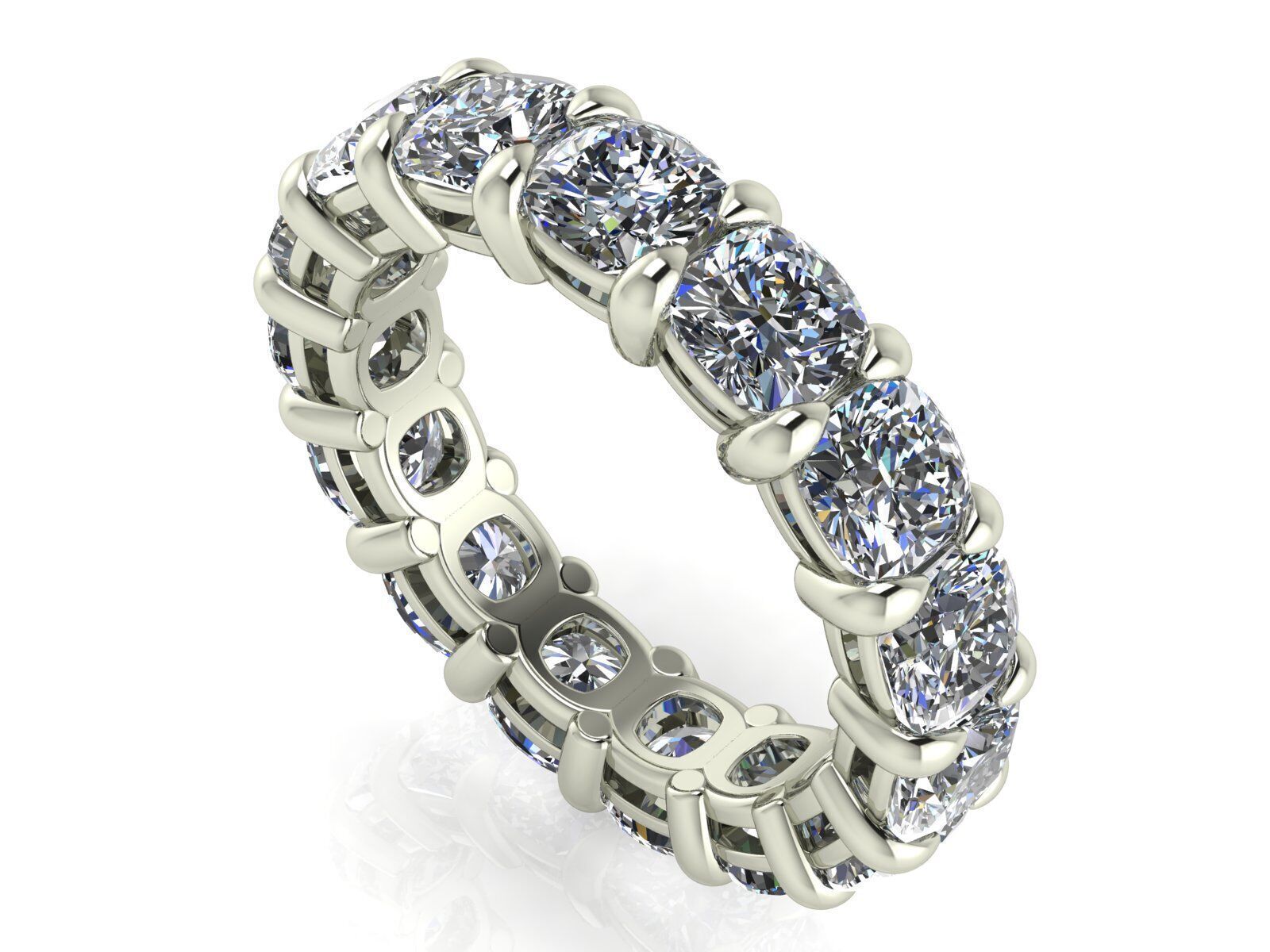 Classic Eternity Bands - Square Cushion - 20 - 40 - 60 points  3D print model_8