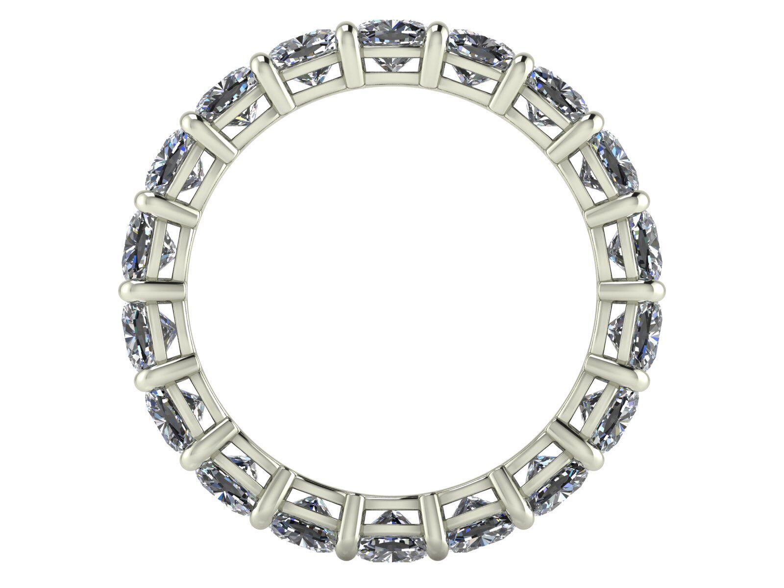 Classic Eternity Bands - Square Cushion - 20 - 40 - 60 points  3D print model_5