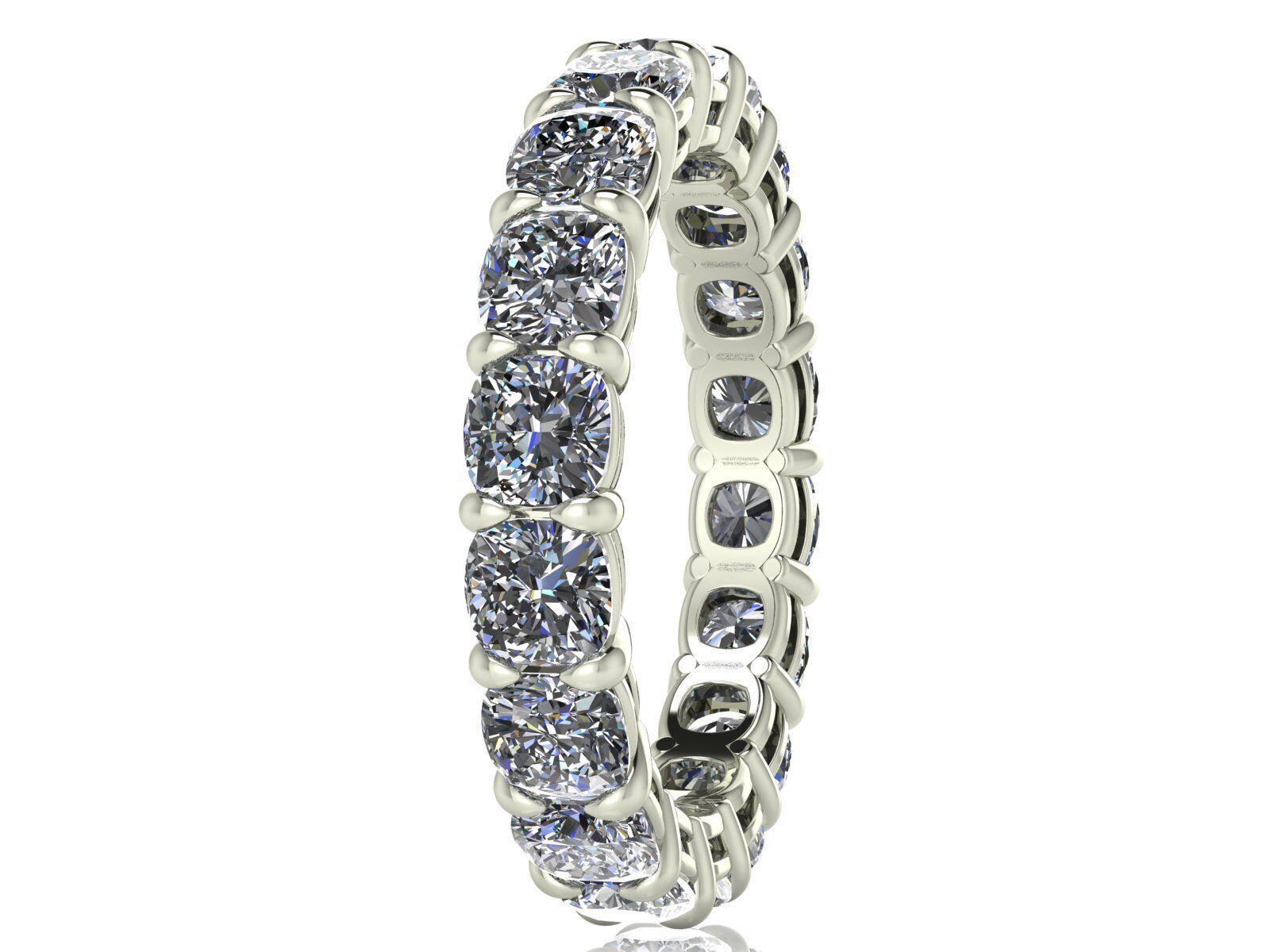 Classic Eternity Bands - Square Cushion - 20 - 40 - 60 points  3D print model_2