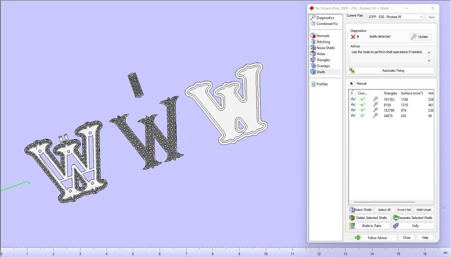 Custom Initial W Letter Diamond  A to Z Alphabet  Necklace 3D print model_17