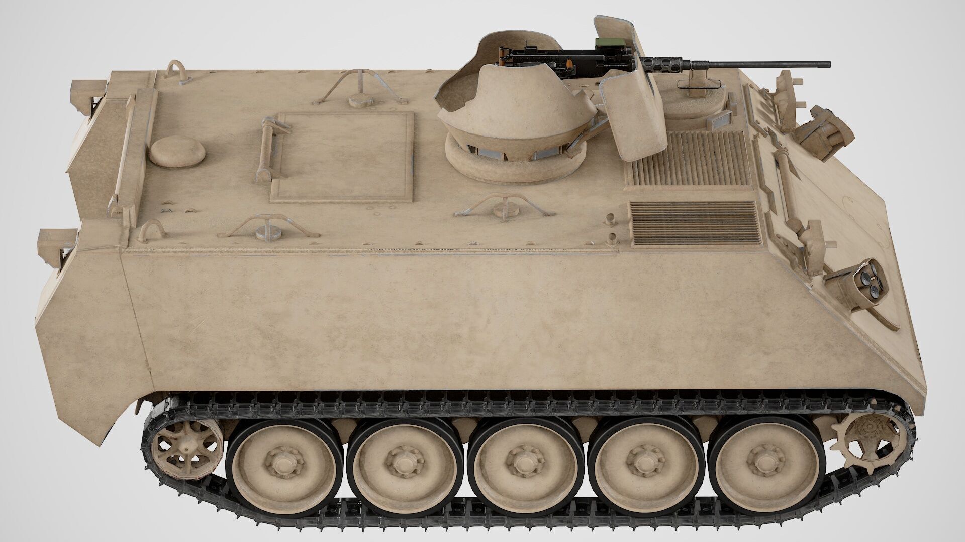 Lowpoly M113 Armored Personnel Carrier - Game-Ready Military Low-poly 3D model_4