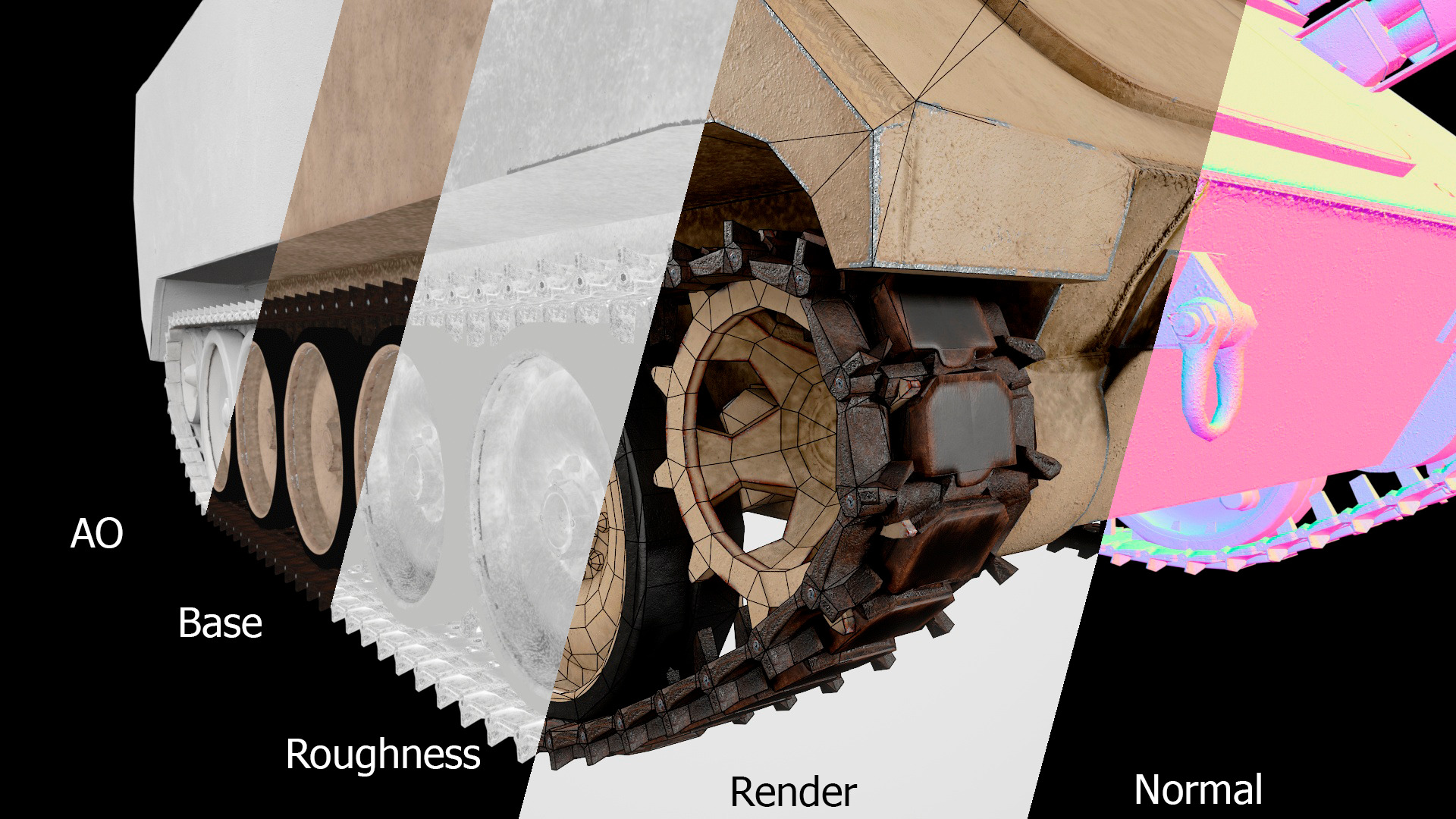 Lowpoly M113 Armored Personnel Carrier - Game-Ready Military Low-poly 3D model_9